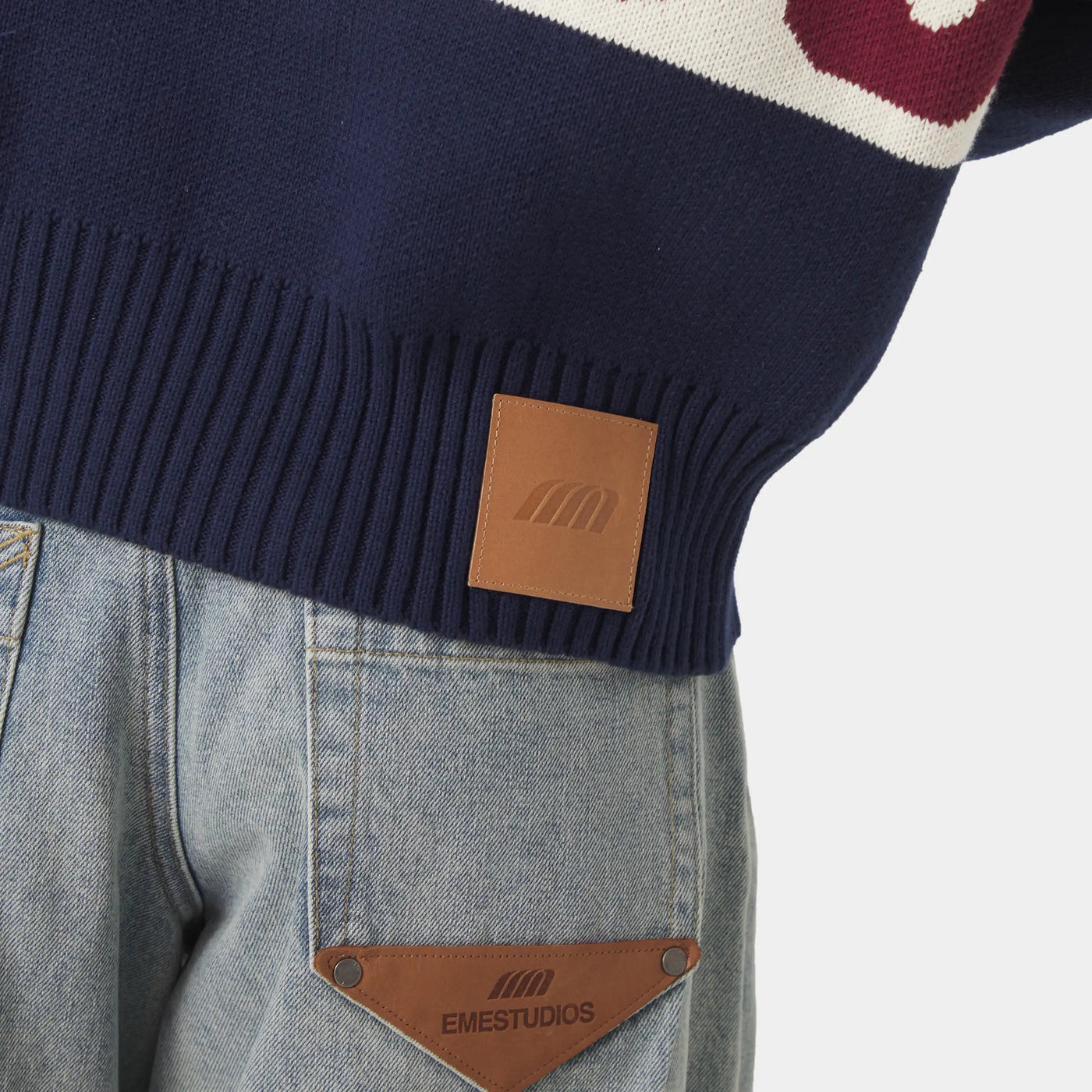Eme Studios Thrill Navy Zipper Knit