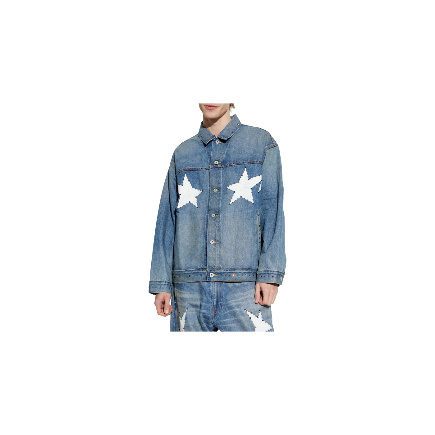 A BATHING APE® Embellished Star Denim Jacket