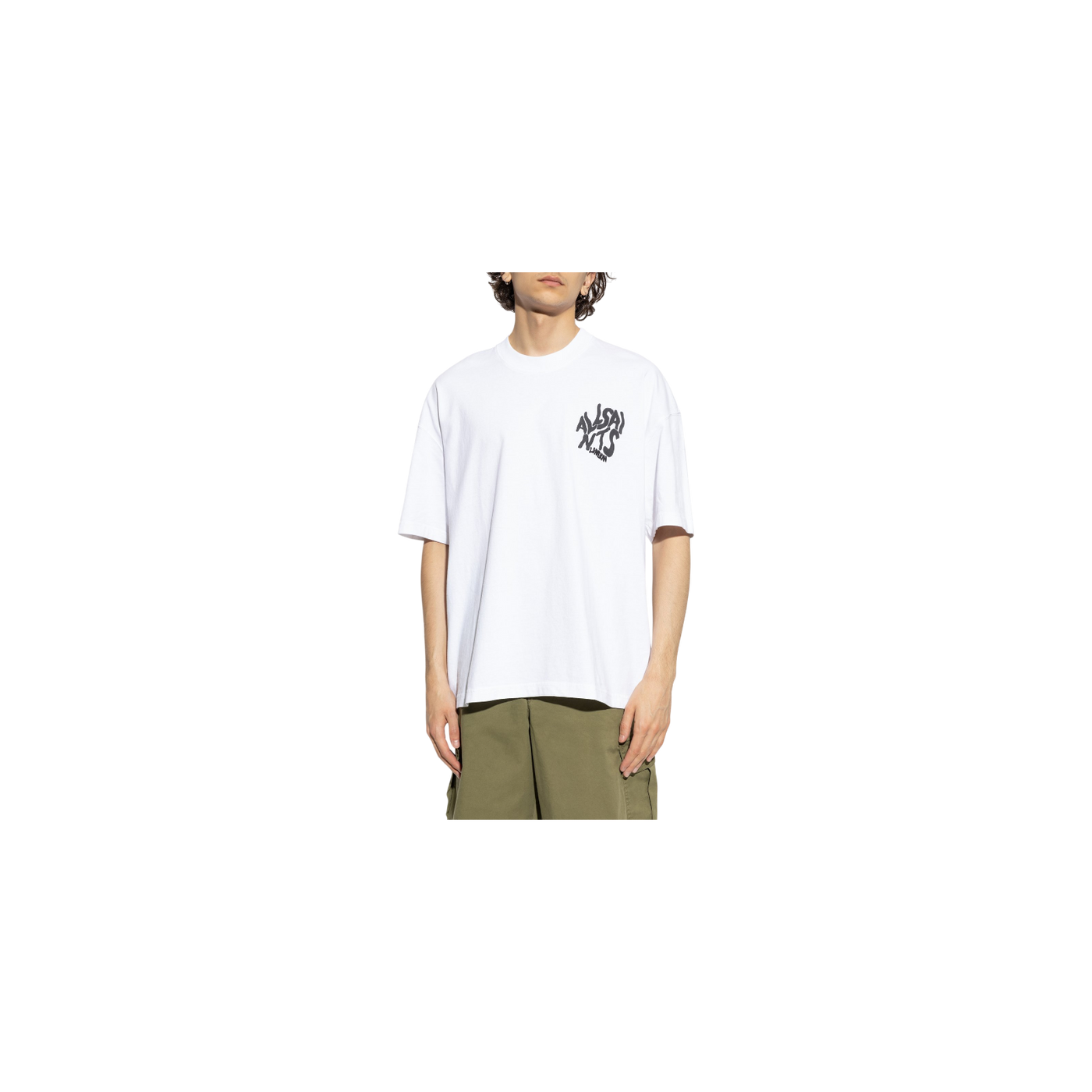 Allsaints Logo Printed Crewneck T-Shirt