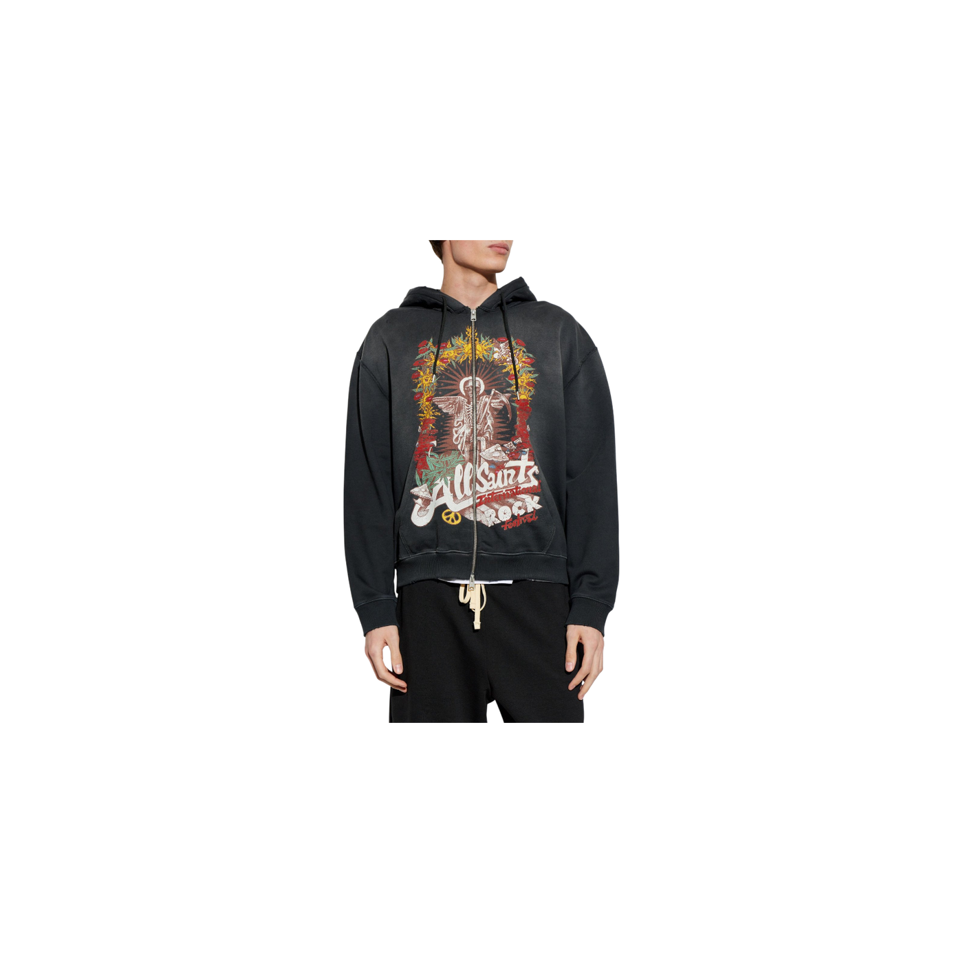 Allsaints Roque Graphic Zip Hoodie