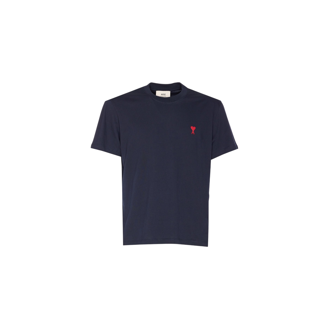 AMI Logo Embroidered Crewneck T-Shirt