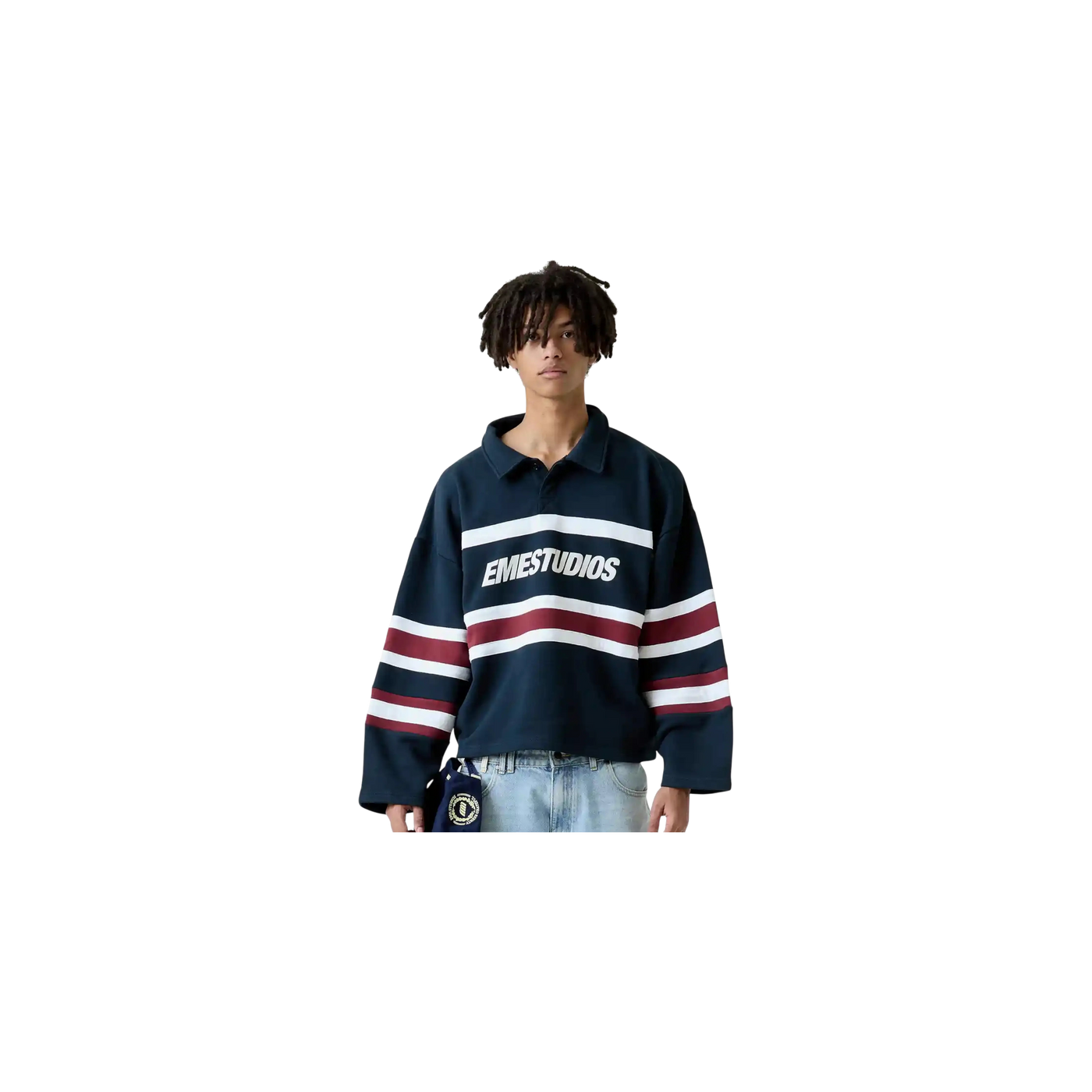 Eme Studios Bachatas Navy Polo Crewneck