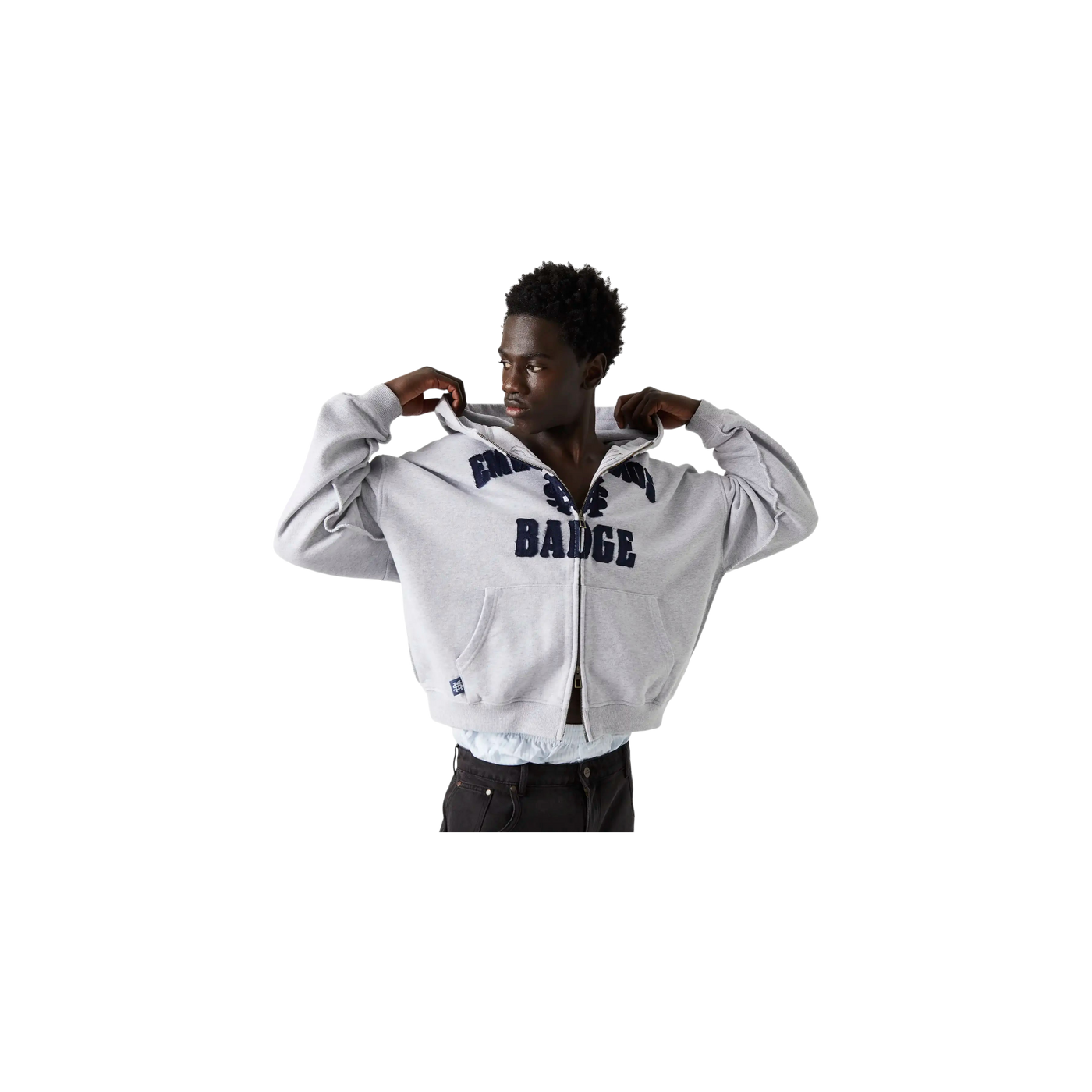 Eme Studios Badge Heather Grey Full Zip