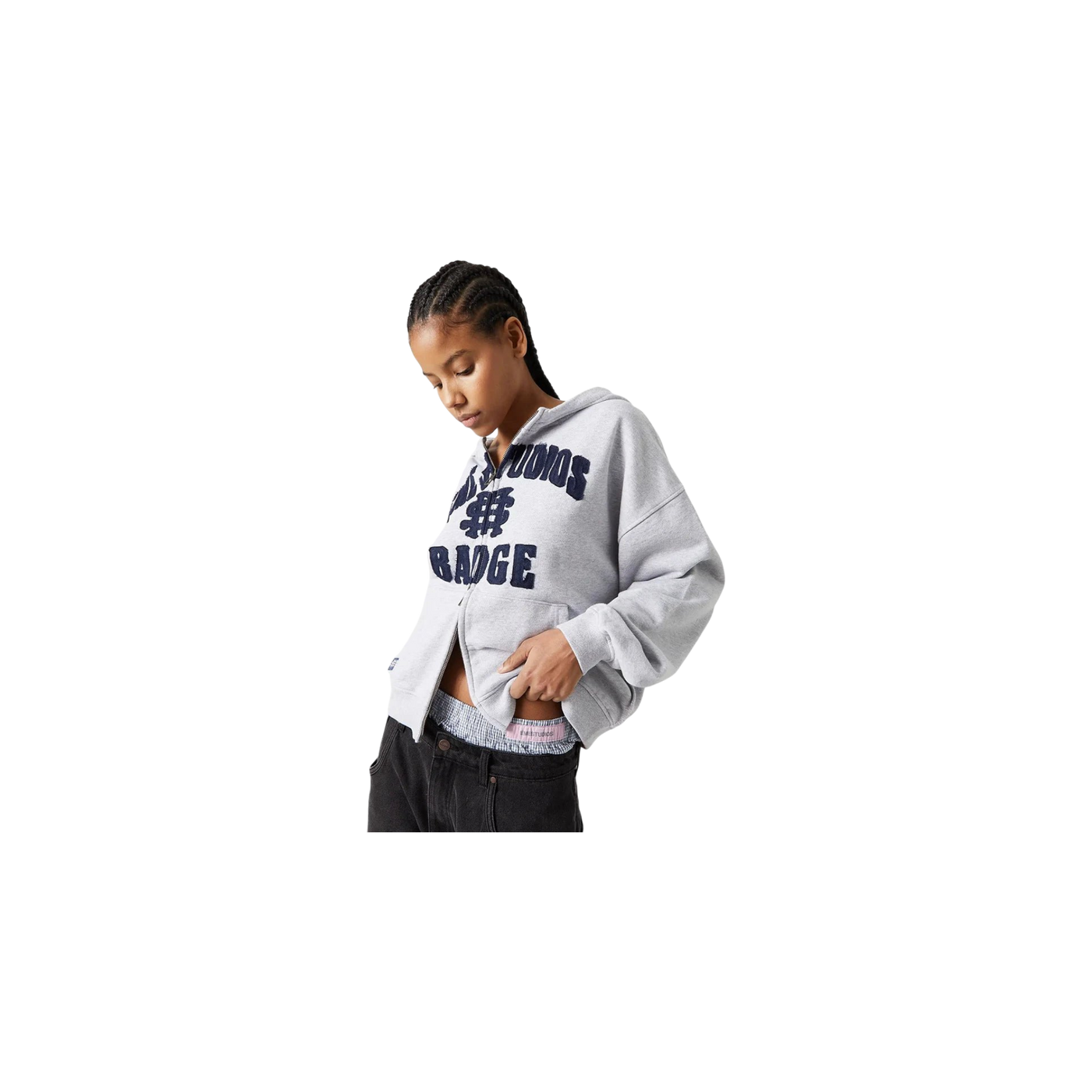 Eme Studios Badge Heather Grey Full Zip