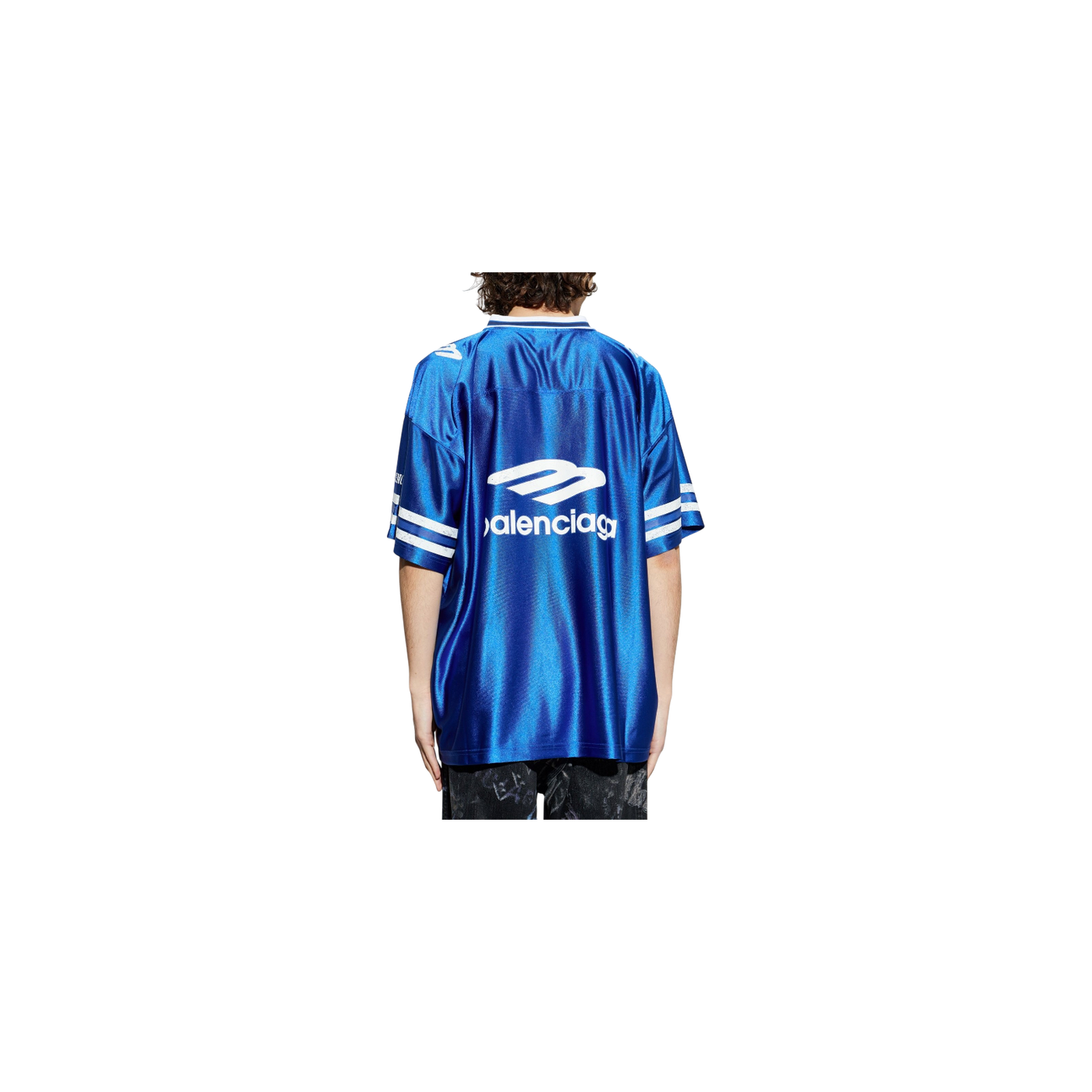 Balenciaga 3b Football V-Neck Oversized T-Shirt