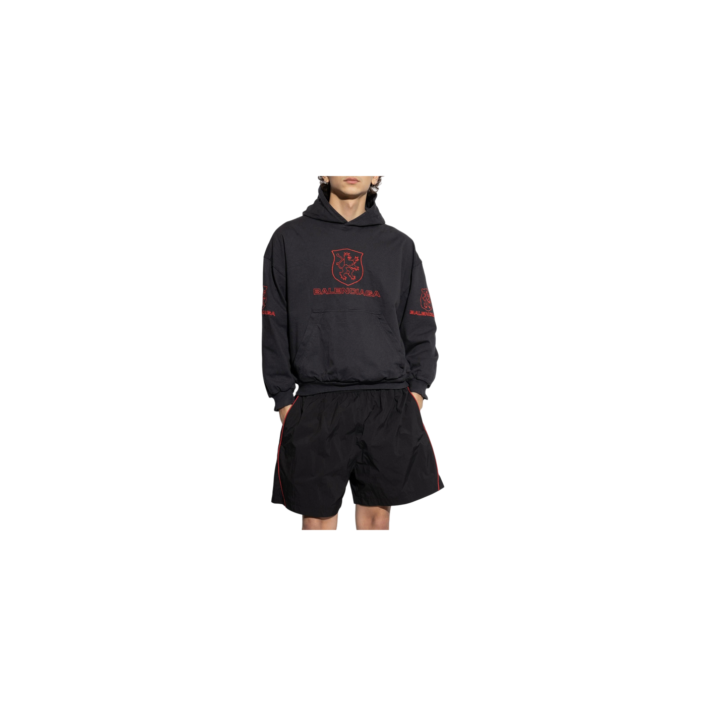 Balenciaga Logo Embroidered Hoodie