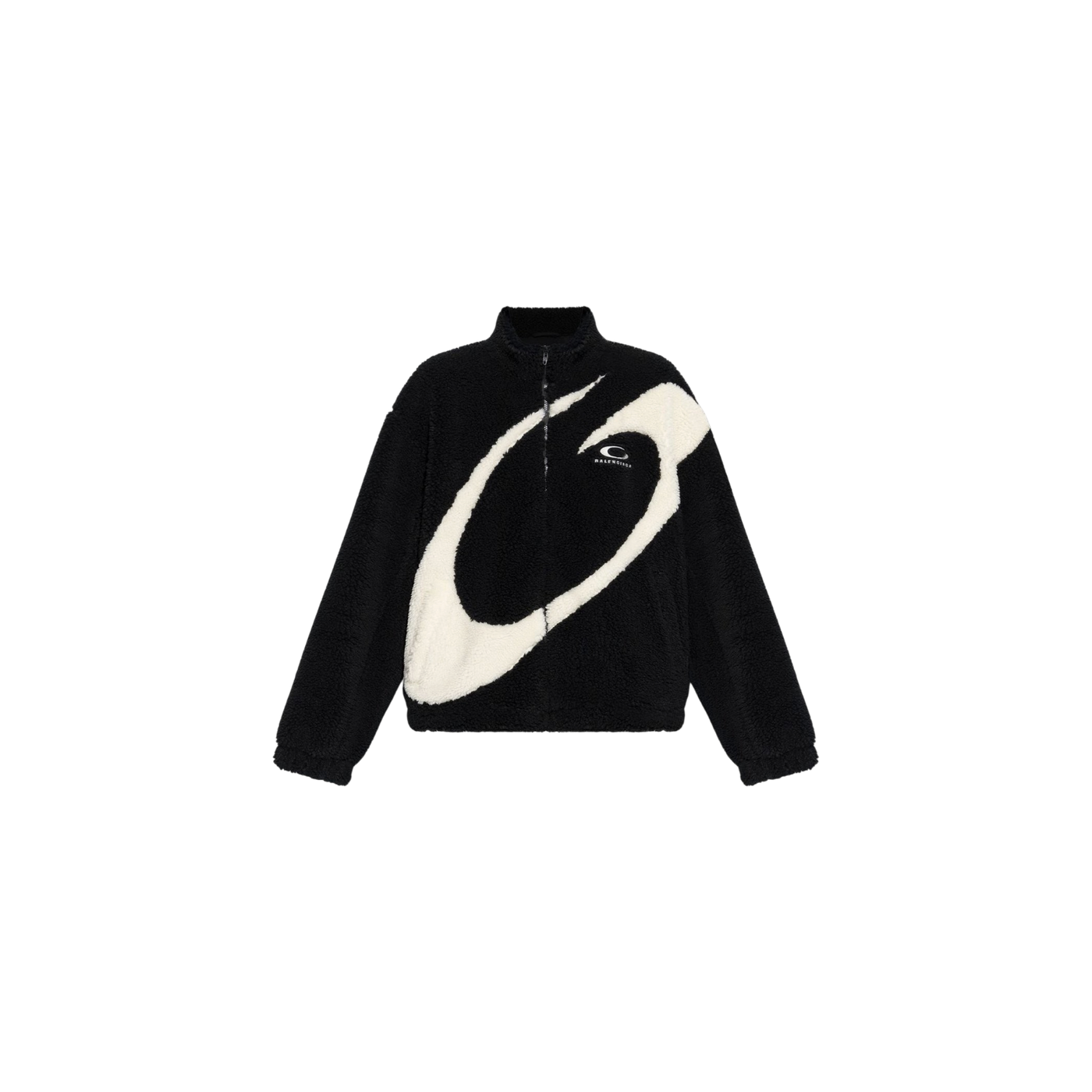 Balenciaga Logo Embroidered Teddy Jacket