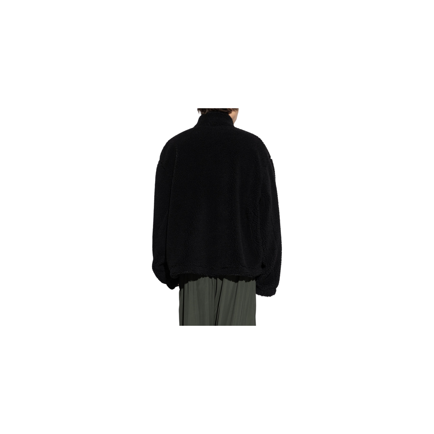 Balenciaga Logo Embroidered Teddy Jacket