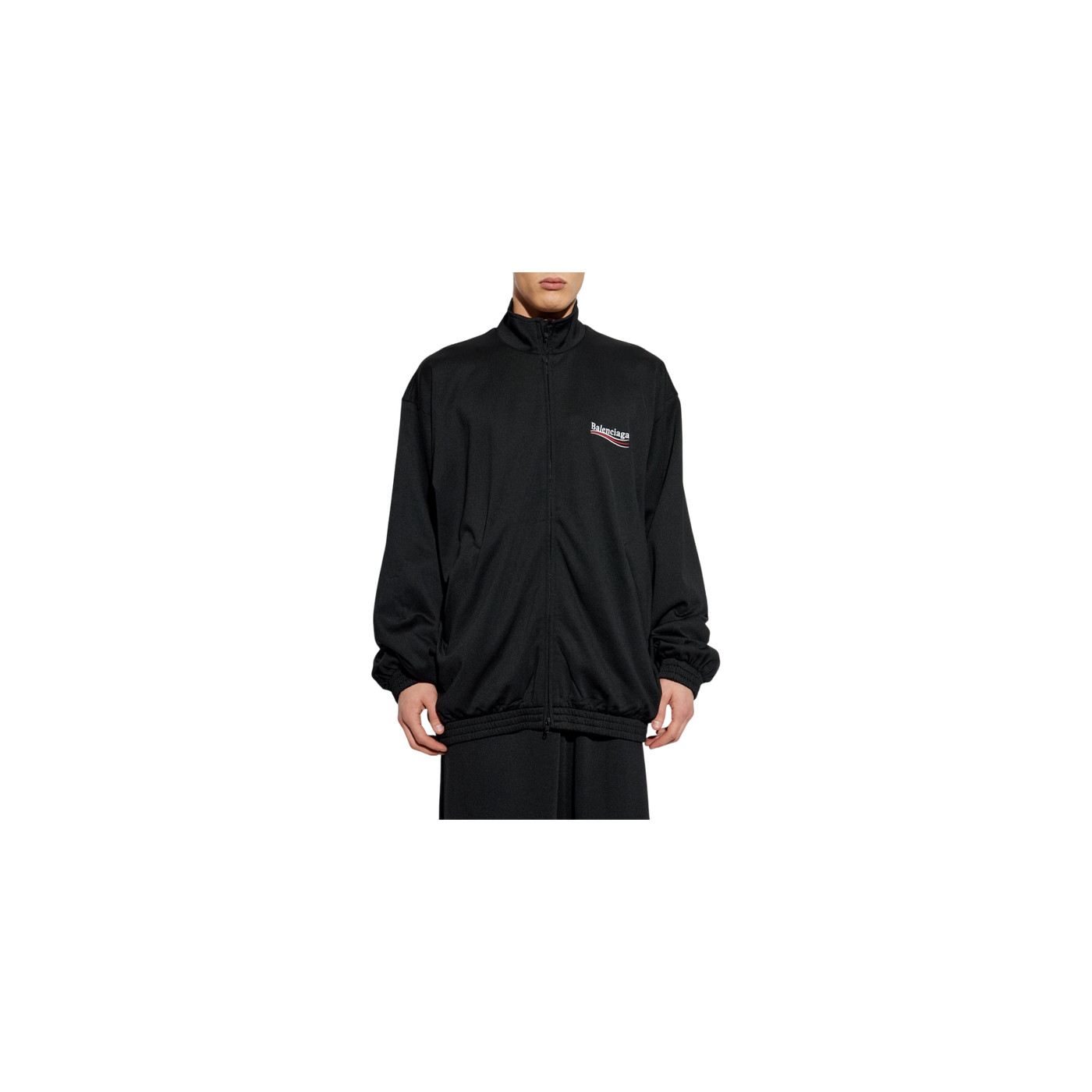 Balenciaga Logo Printed Zip-Up Jacket