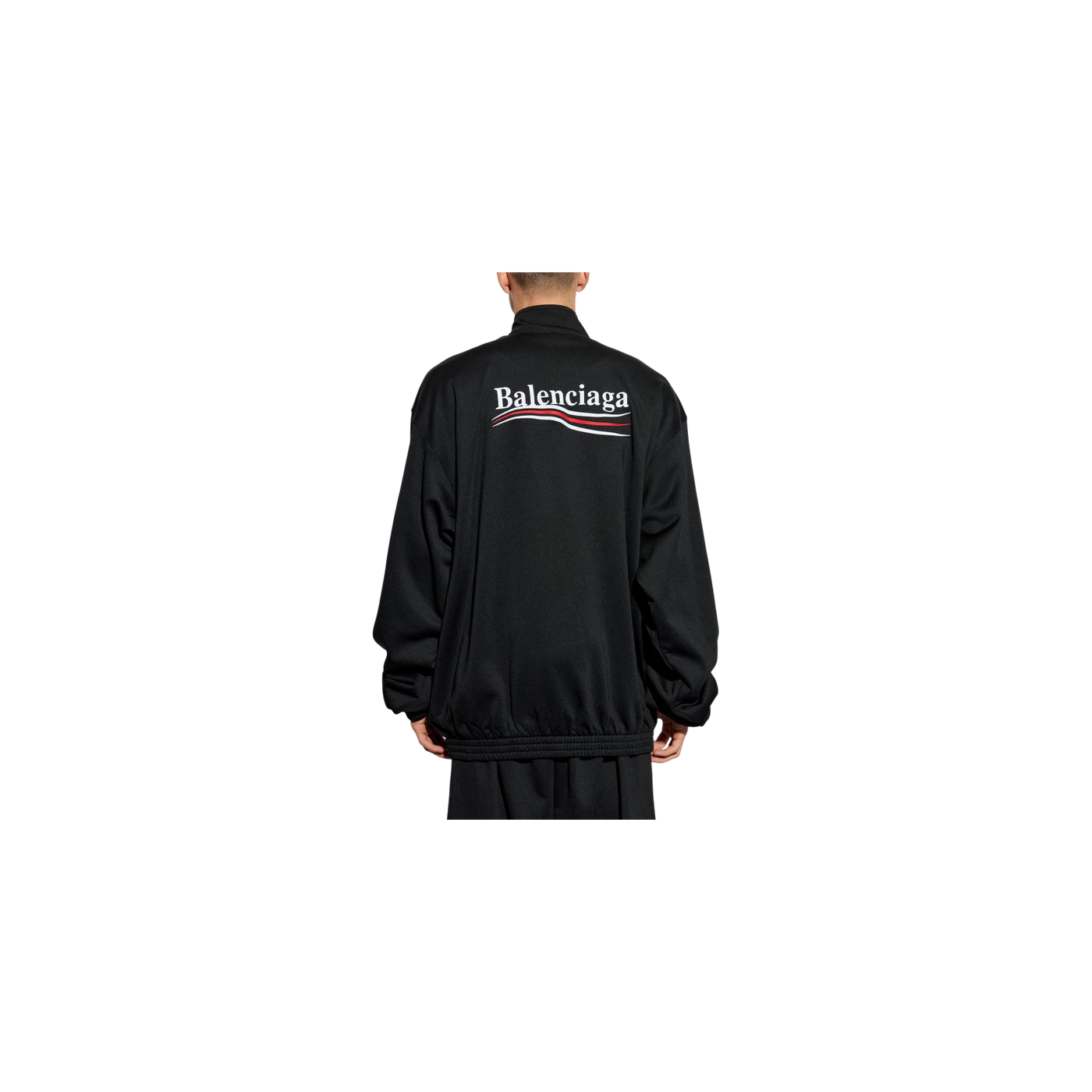 Balenciaga Logo Printed Zip-Up Jacket