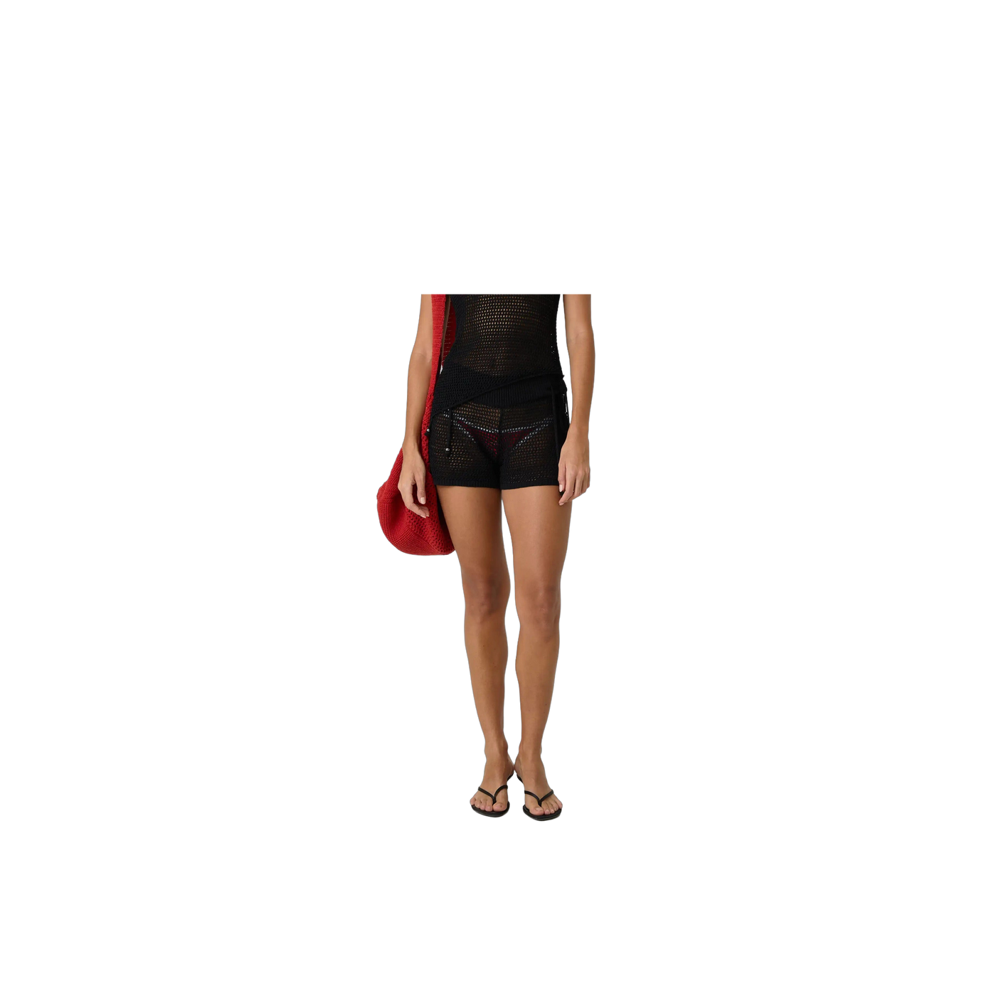Eme Studios Barceloneta Black Crochet Shorts