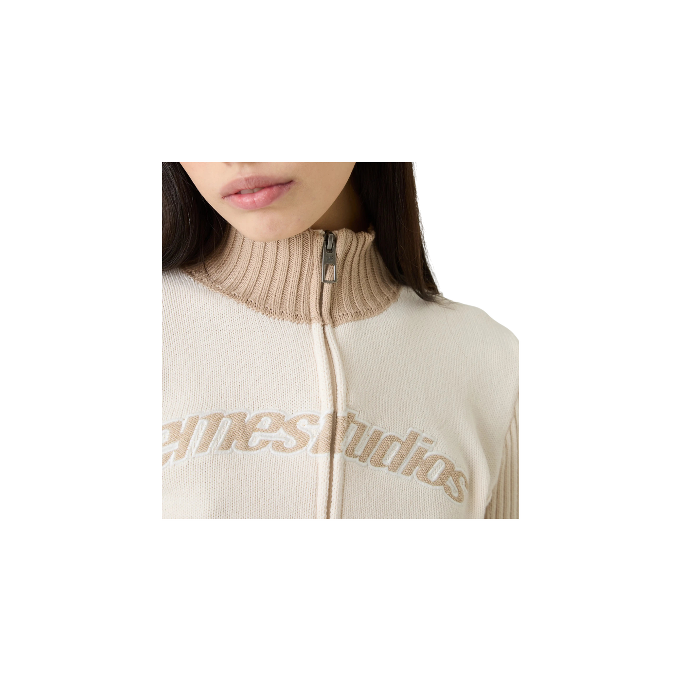 Eme Studios Betty Off Sand Zipper Knit