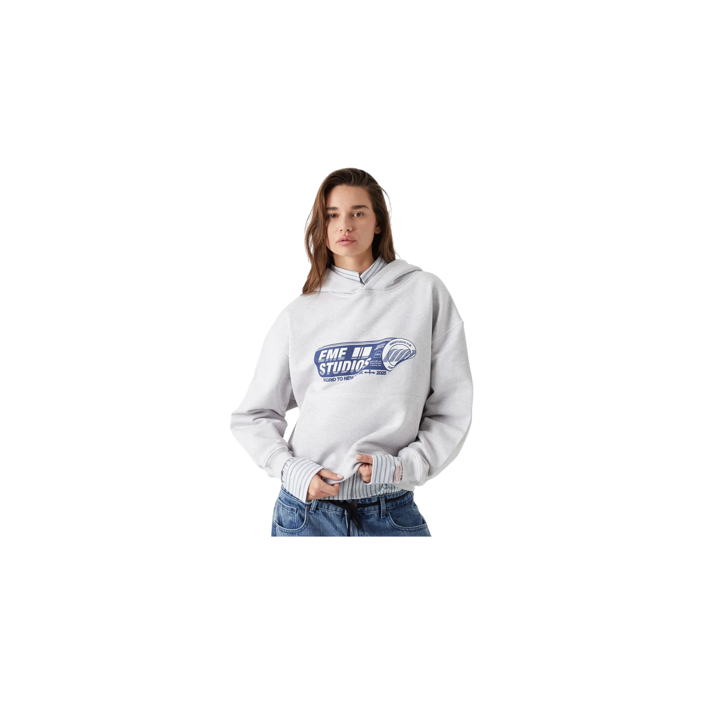 Eme Studios Boarding Pass Heather Grey Hoodie