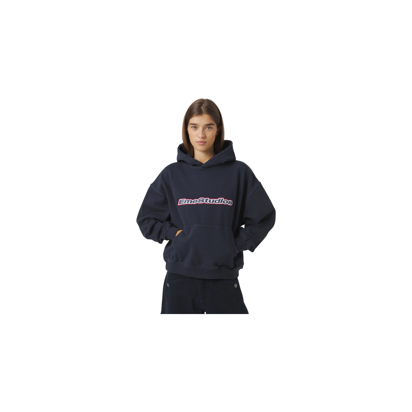 Eme Studios Box Navy Oversized Hoodie