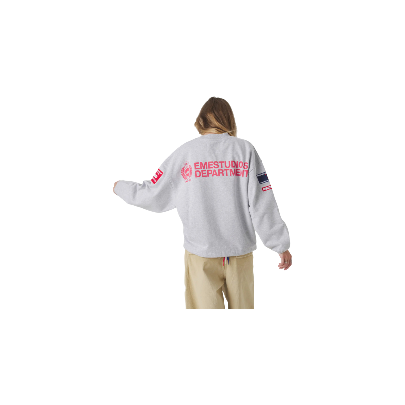 Eme Studios Building Heather Grey Oversized Crewneck