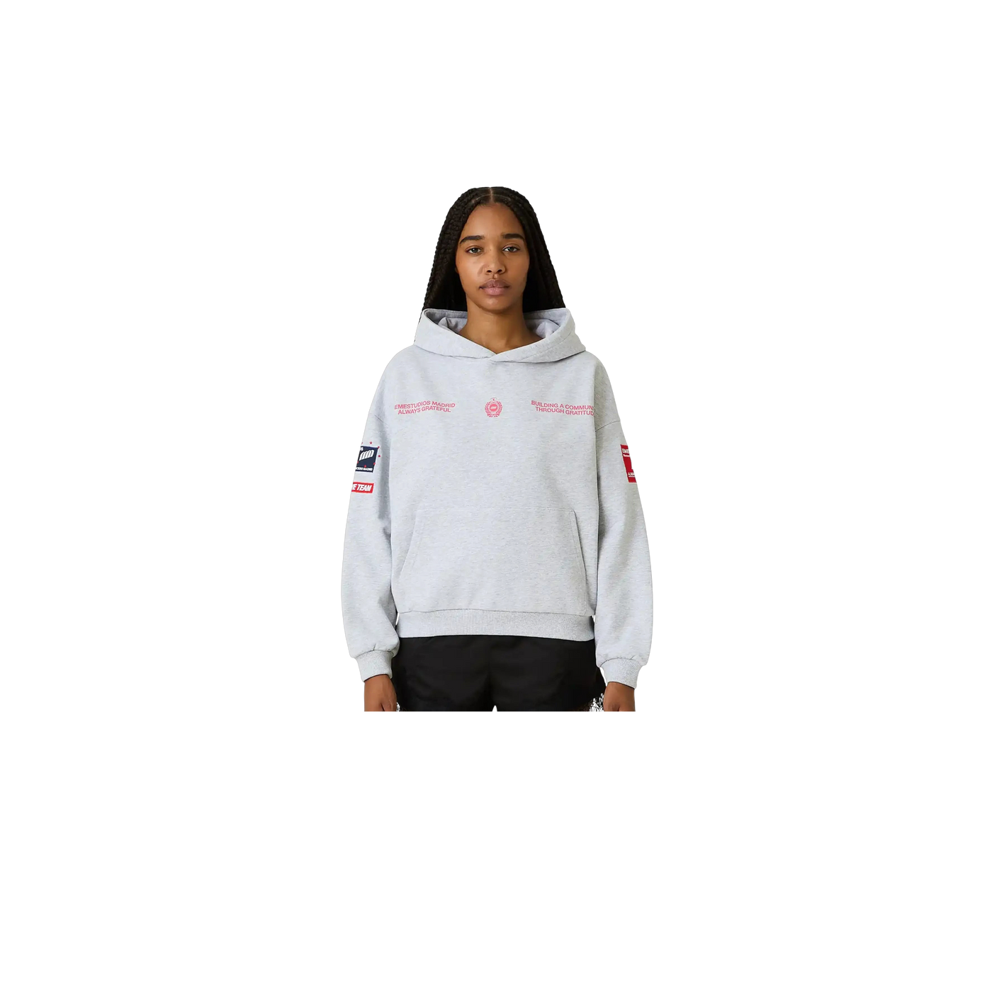 Eme Studios Building Heather Grey Oversized Hoodie