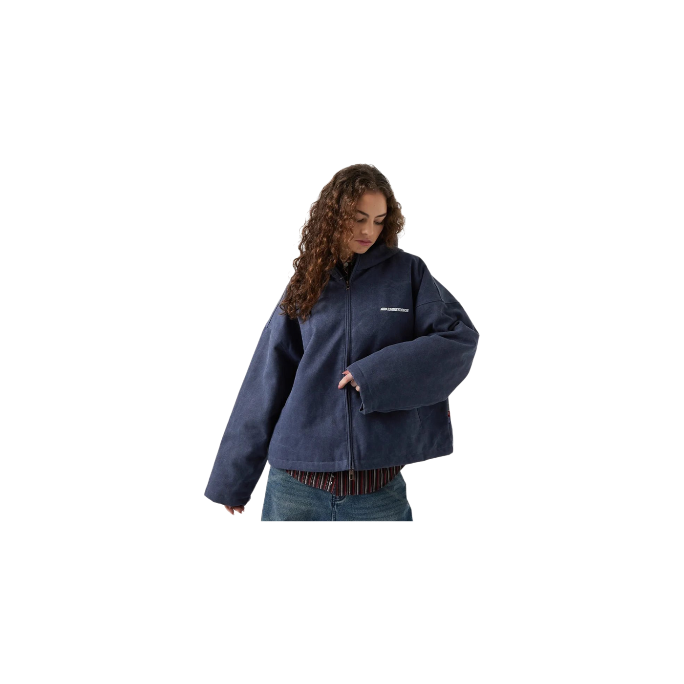 Eme Studios Bulwark Canva Navy Coat