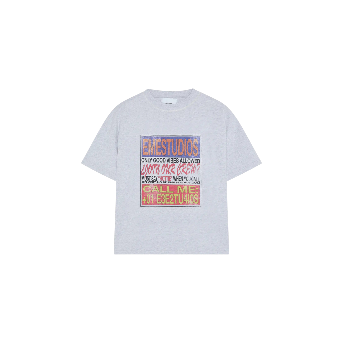 Eme Studios By Your Name Heather Grey Oversized T-Shirt