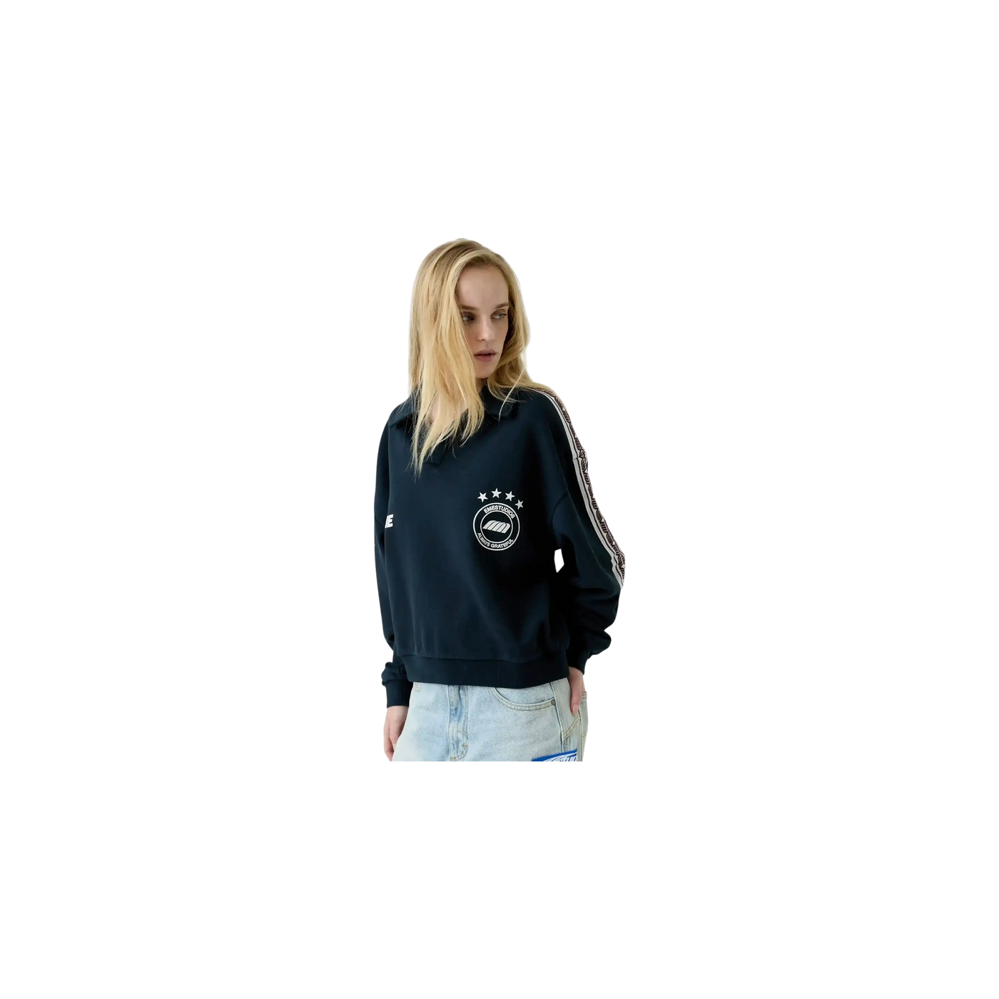 Eme Studios Cane Shadow Polo Crewneck