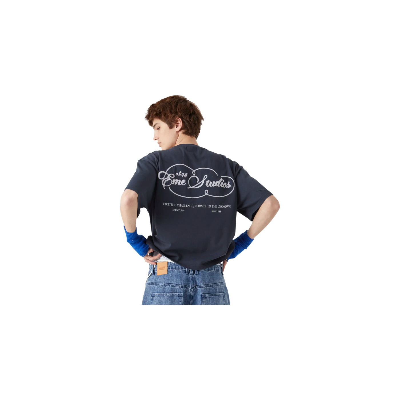 Eme Studios Courageous Navy Oversized T-Shirt
