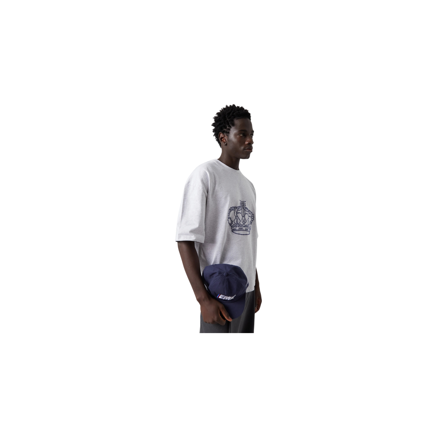 Eme Studios Crown Heather Grey Oversized T-Shirt