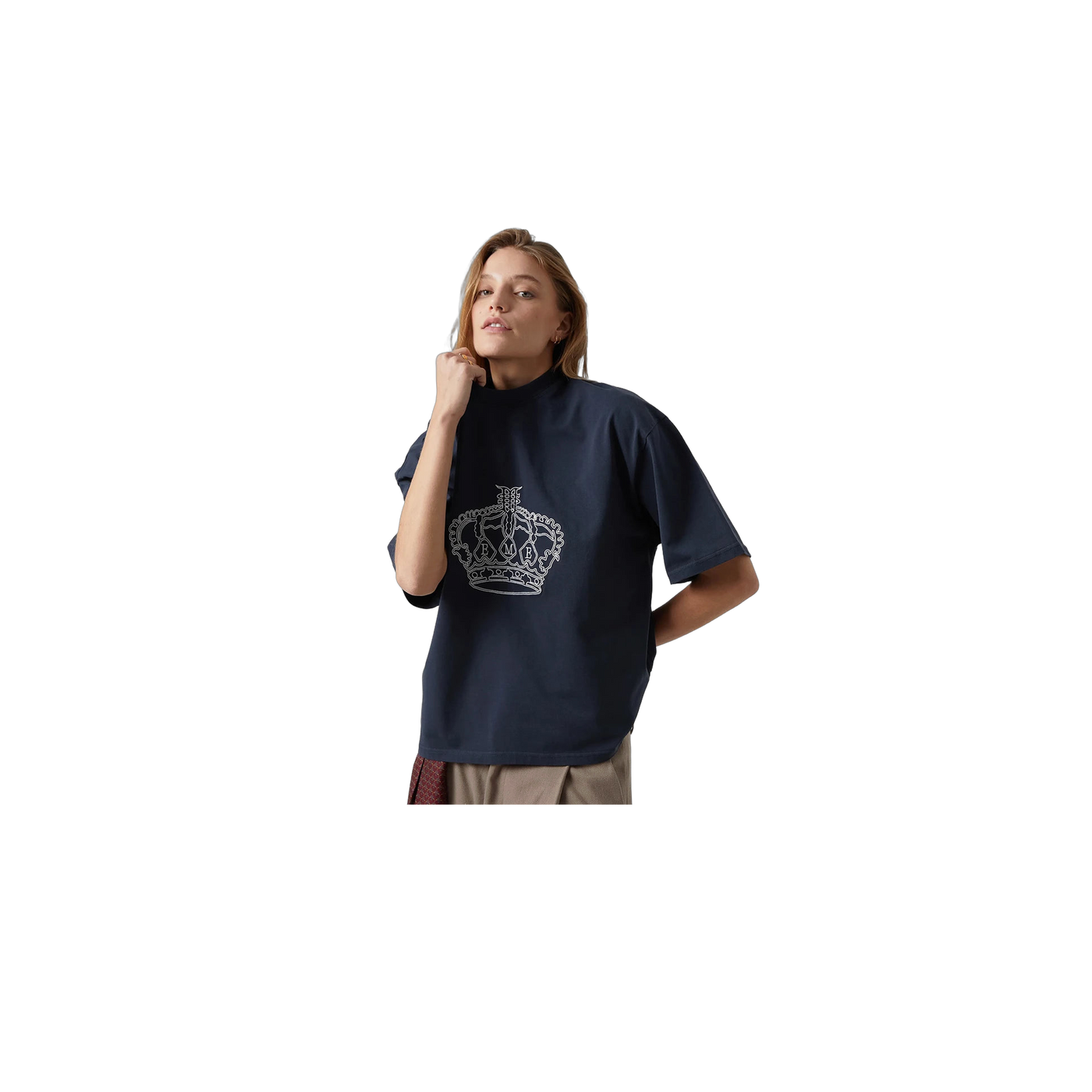 Eme Studios Crown Navy Oversized T-Shirt