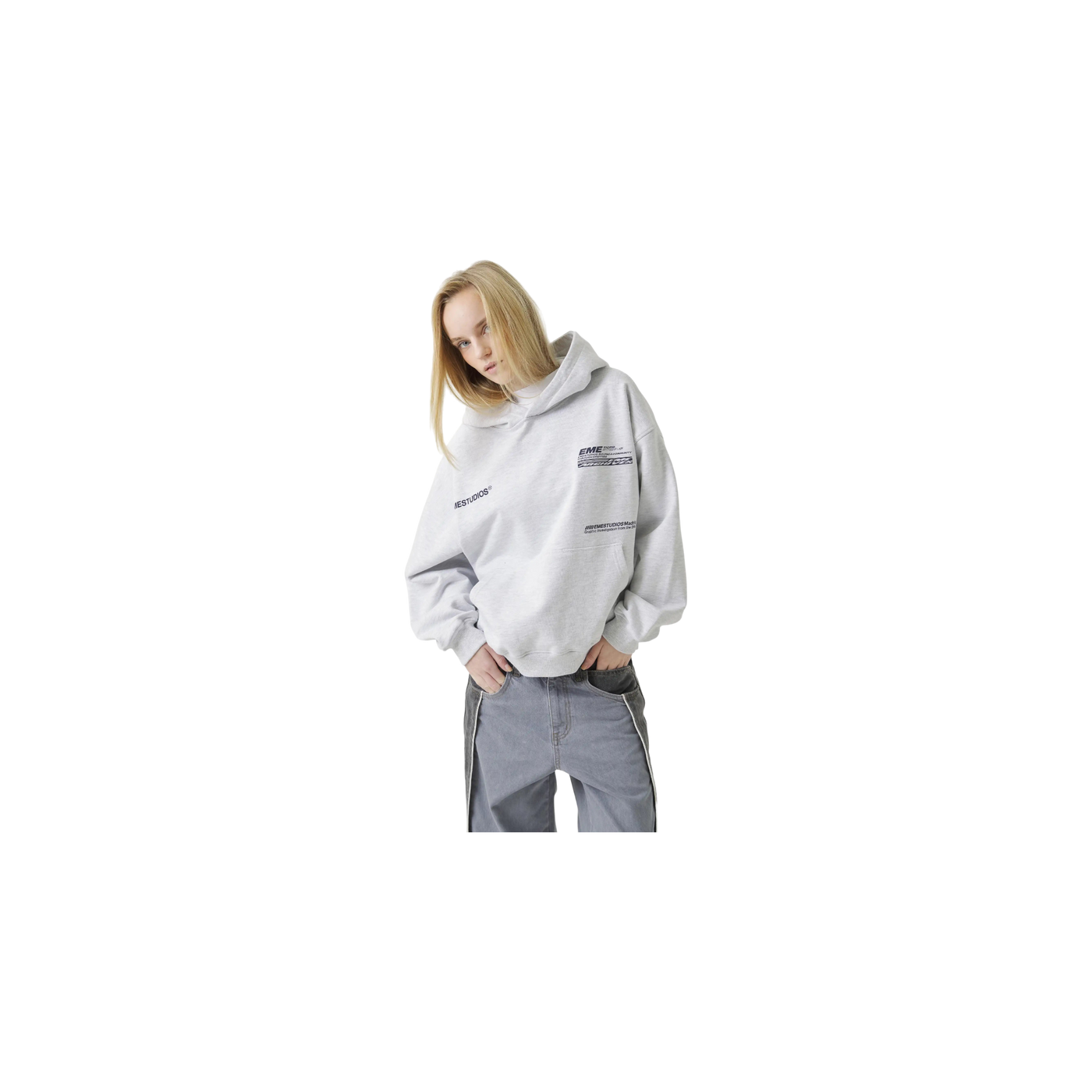 Eme Studios DNA Heather Grey Oversized Hoodie