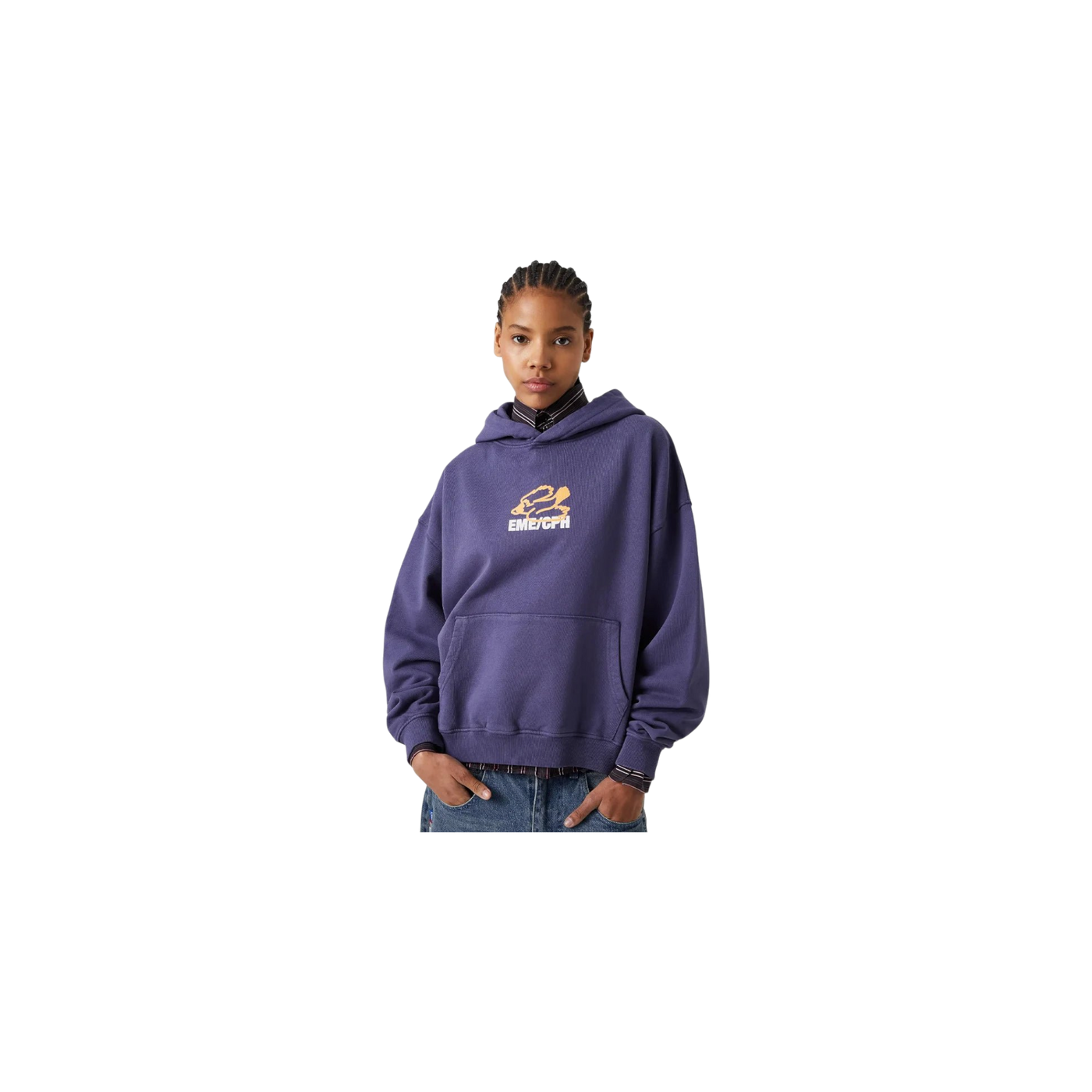 Eme Studios Due Navy Oversized Hoodie