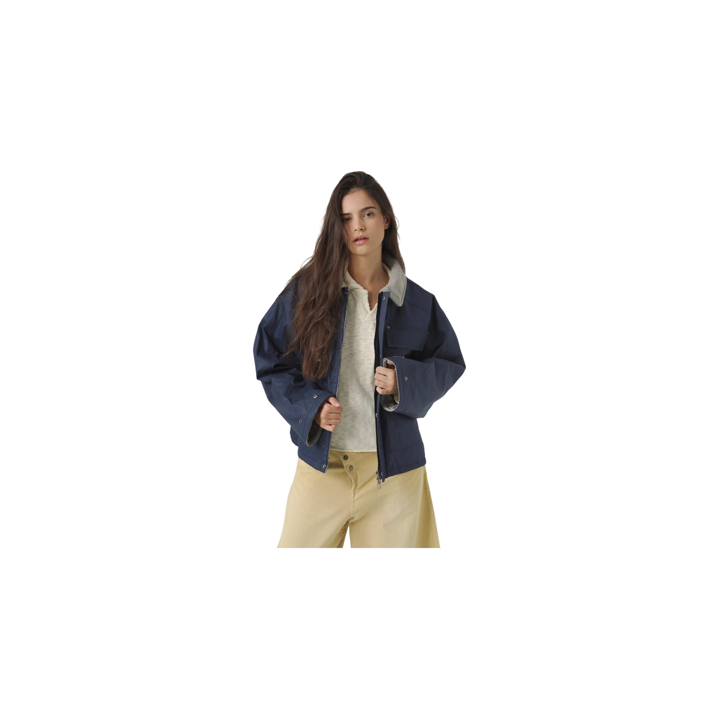 Eme Studios Ethos Navy Boxy Coat