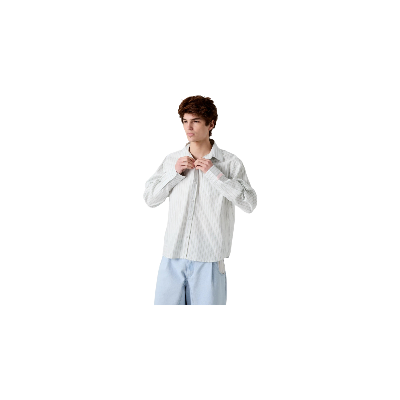 Eme Studios Faelled Green Boxy Shirt