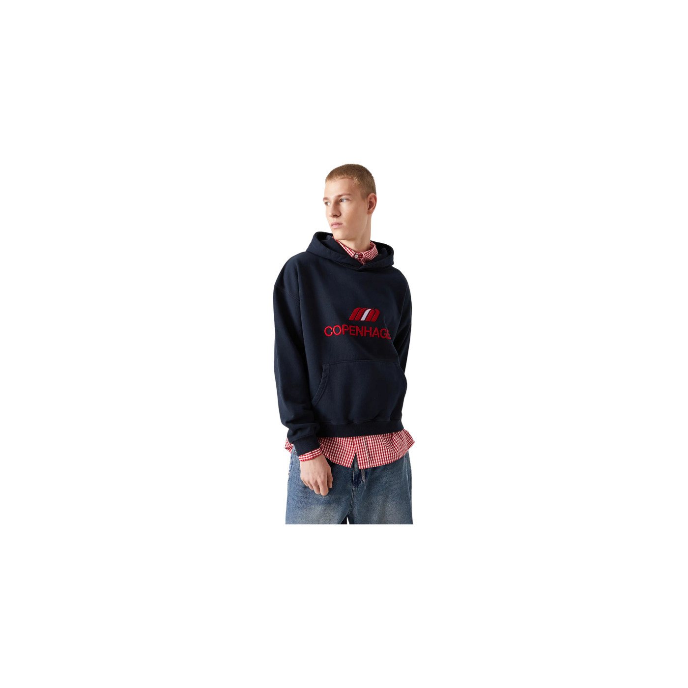 Eme Studios Flag CPH Navy Oversized Hoodie
