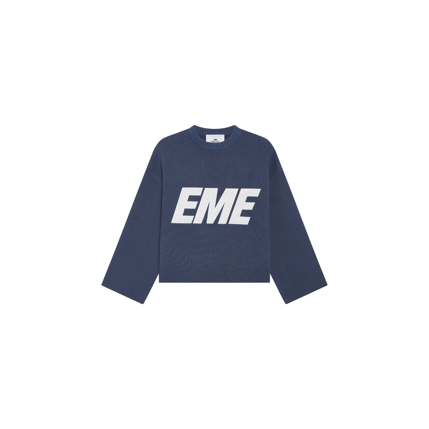 Eme Studios Flux Navy Knit Sweater