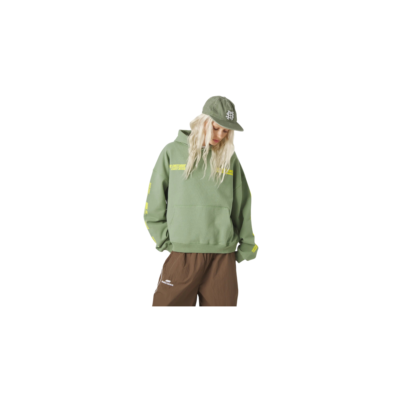 Eme Studios Four Hit Green Oversized Hoodie