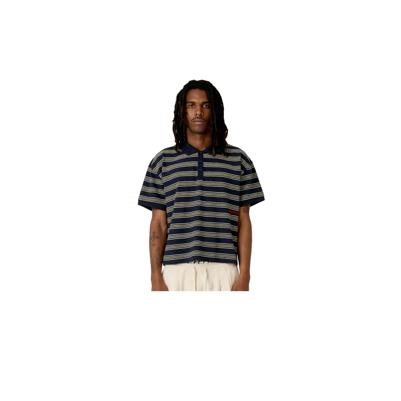 Eme Studios Giglio Navy Short Sleeve Polo