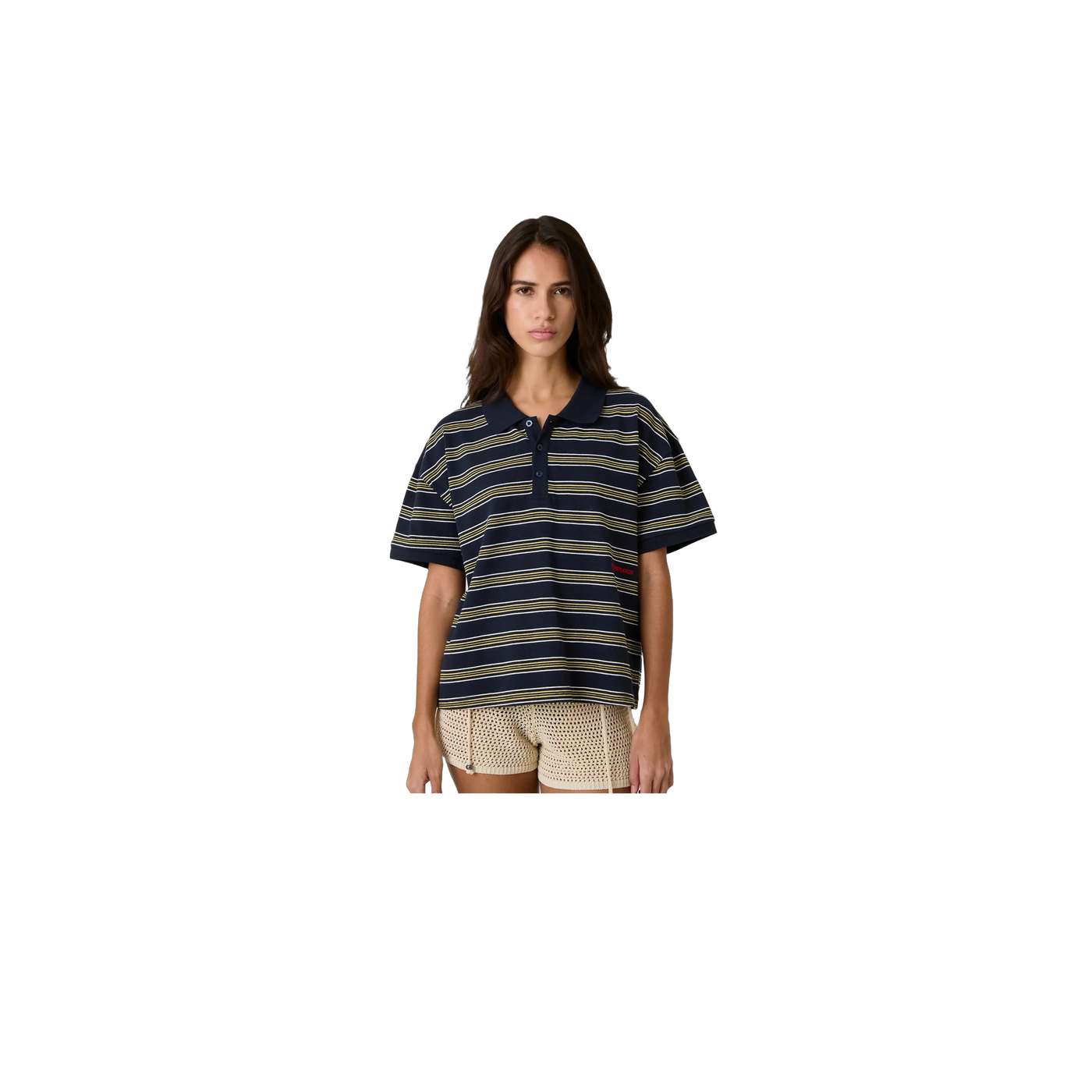 Eme Studios Giglio Navy Short Sleeve Polo