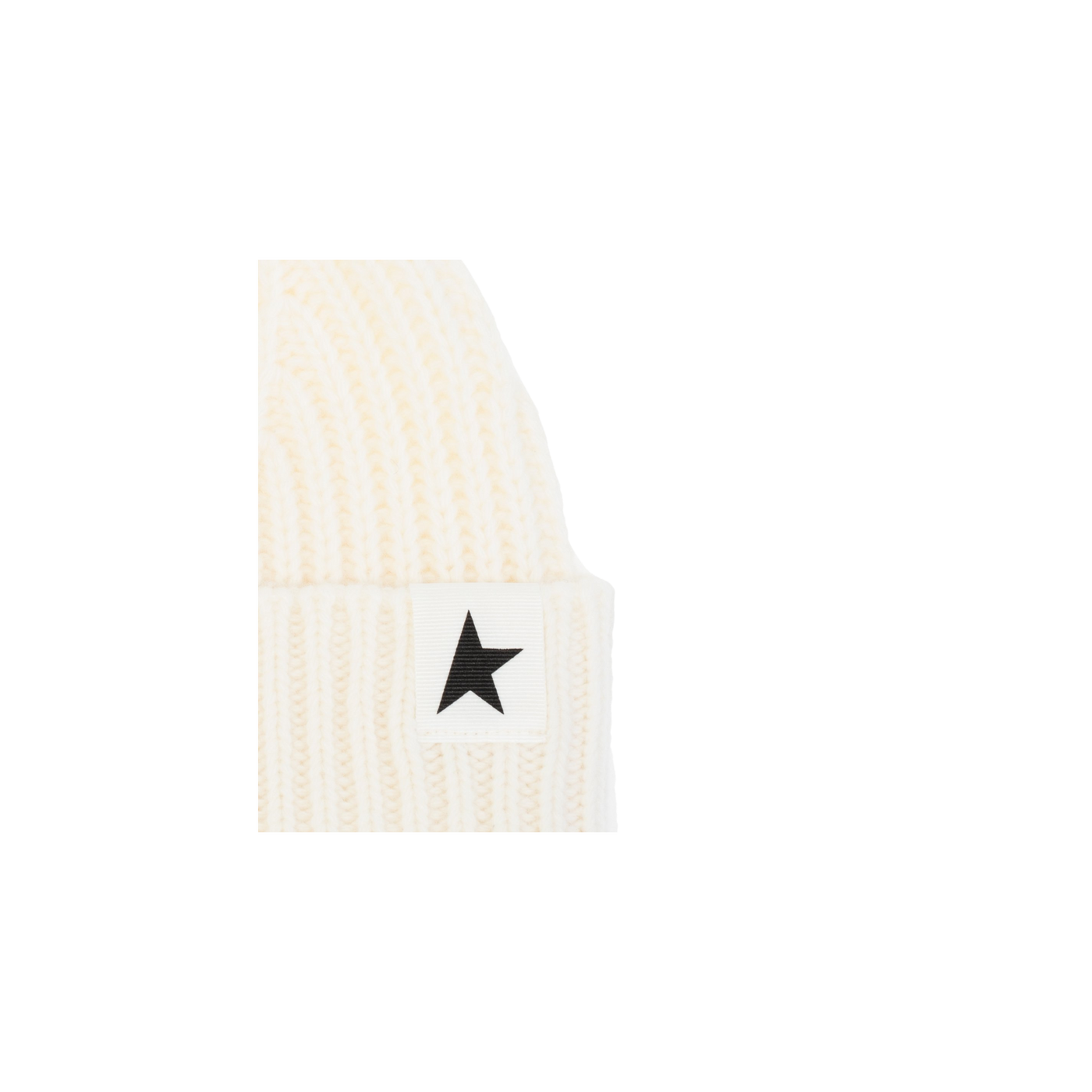 Golden Goose Deluxe Brand Star Patch Ribbed Beanie