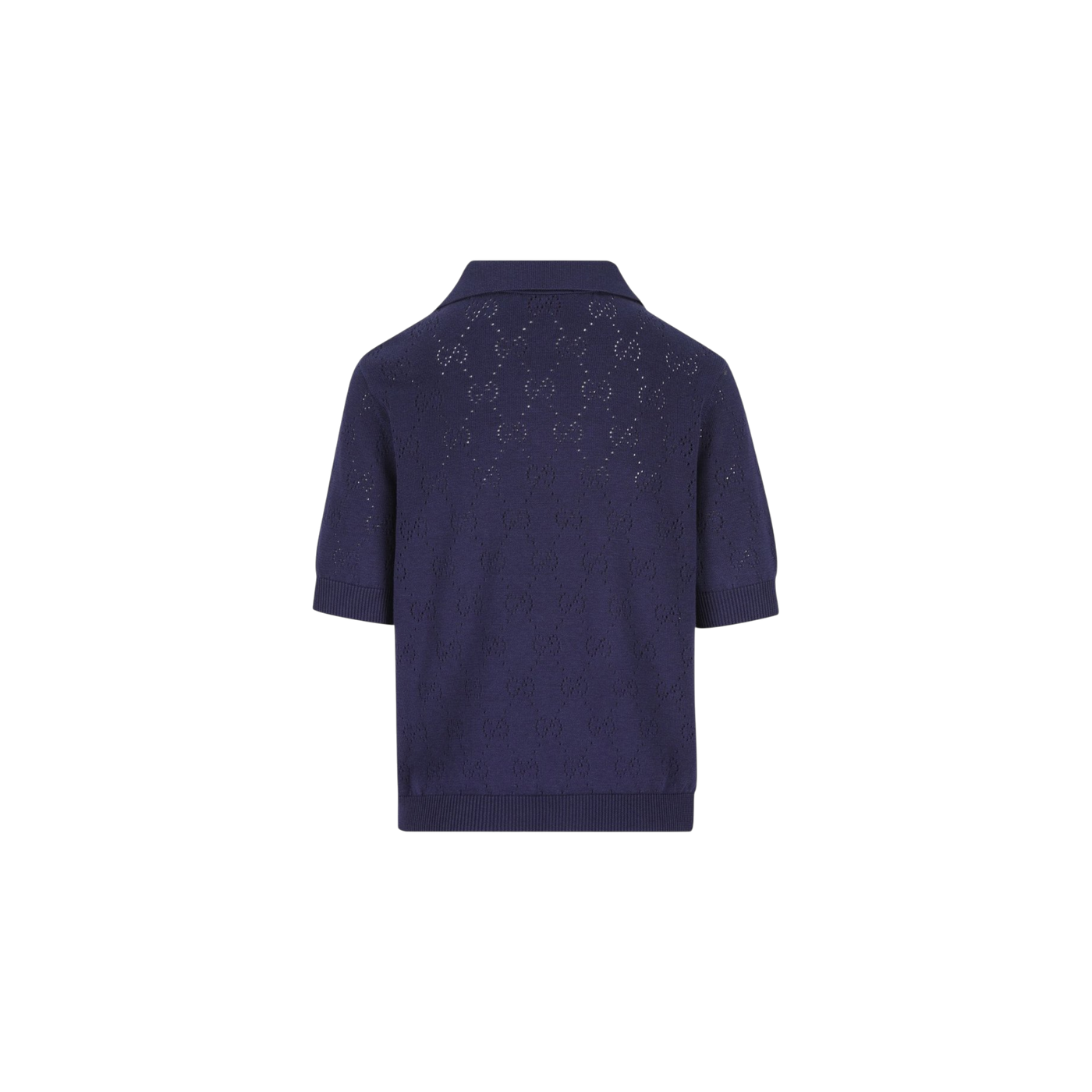Gucci GG Short-Sleeved Ribbed Polo Shirt