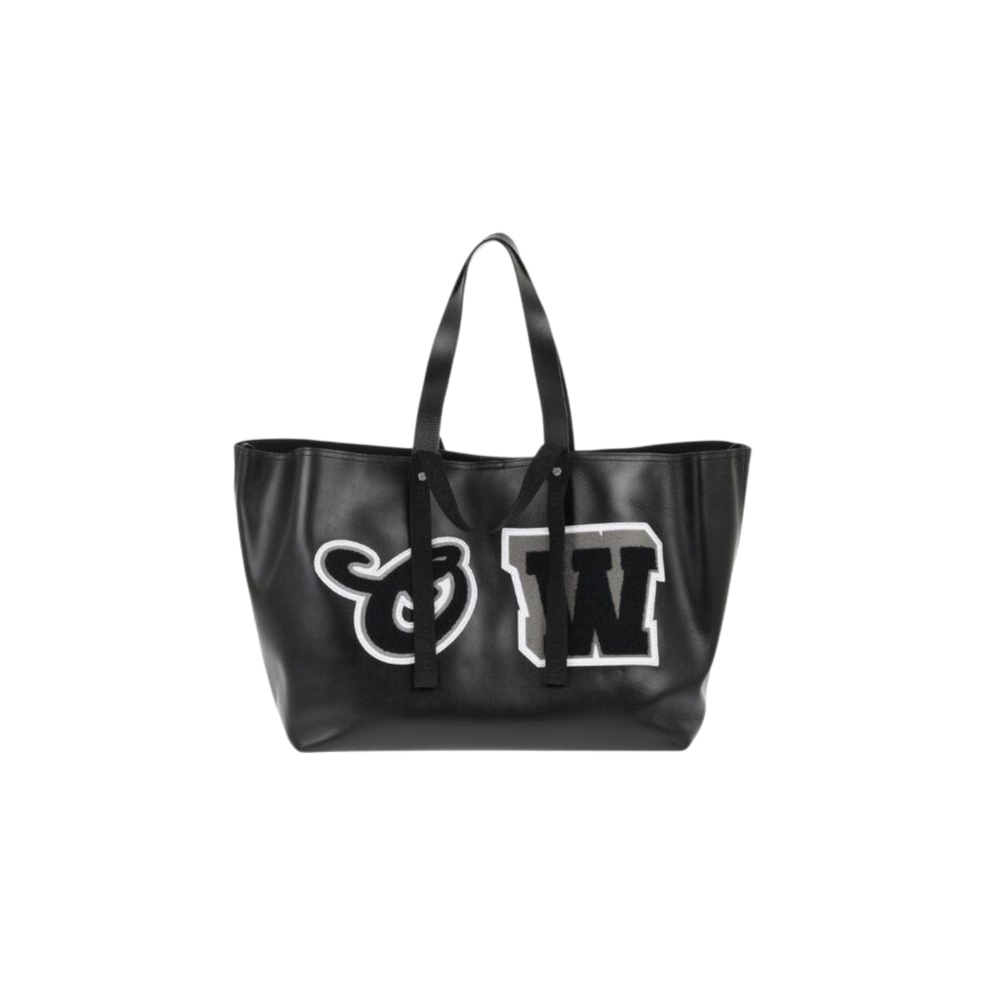Off-White Bag Leather Day Off Varsity Patches Tote