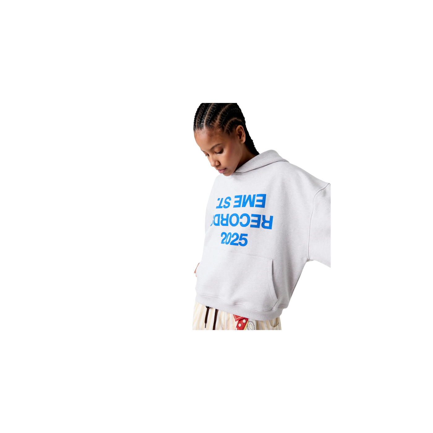 Eme Studios Inside Out Heather Grey Oversized Hoodie