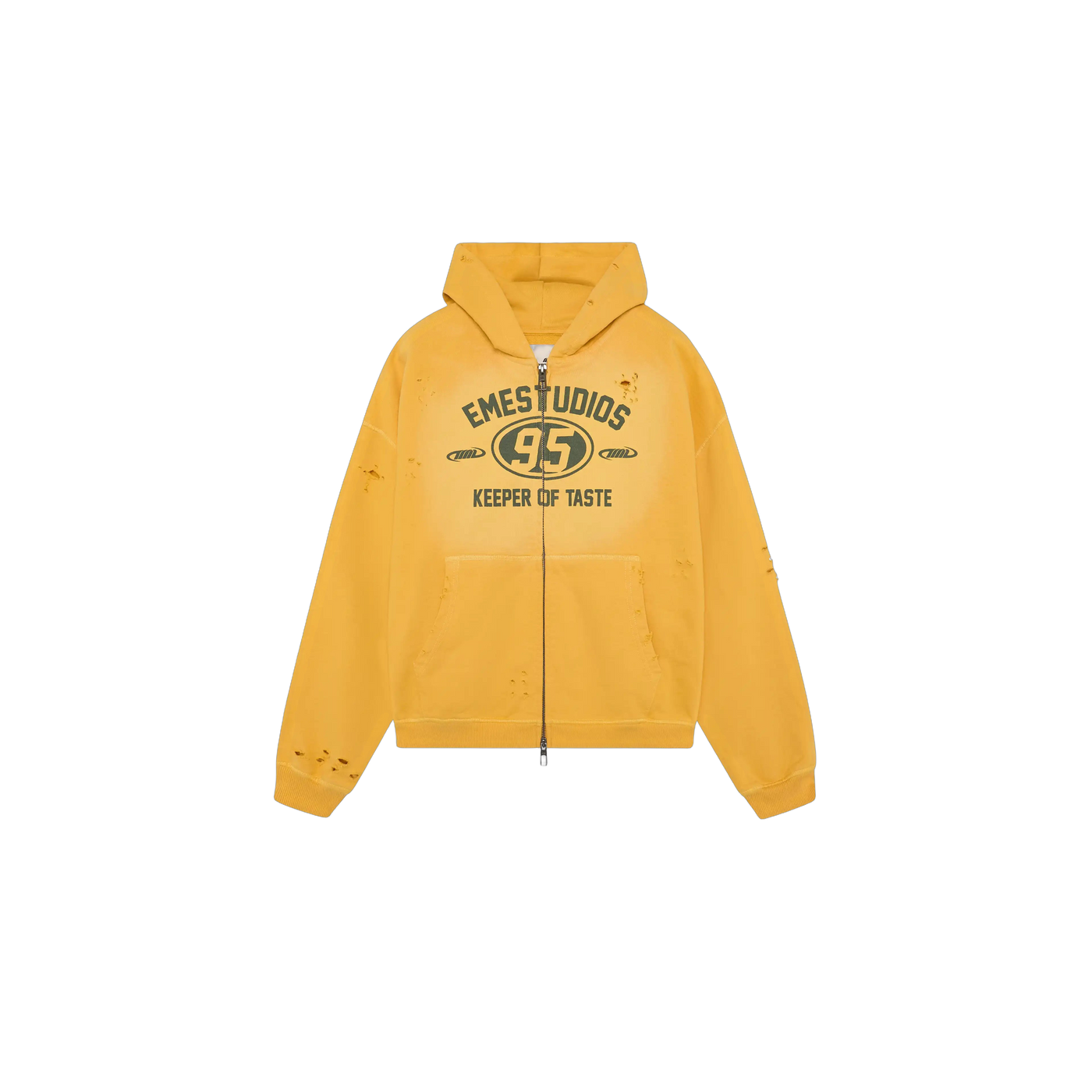 Eme Studios Keeper Mustard Cropped Boxy Full Zip