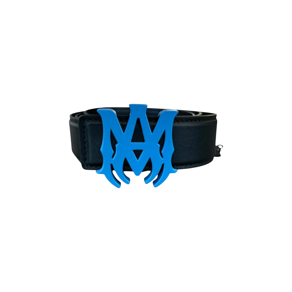 Cinturón Cinto Amiri Black & Blue MA Logo Leather Belt