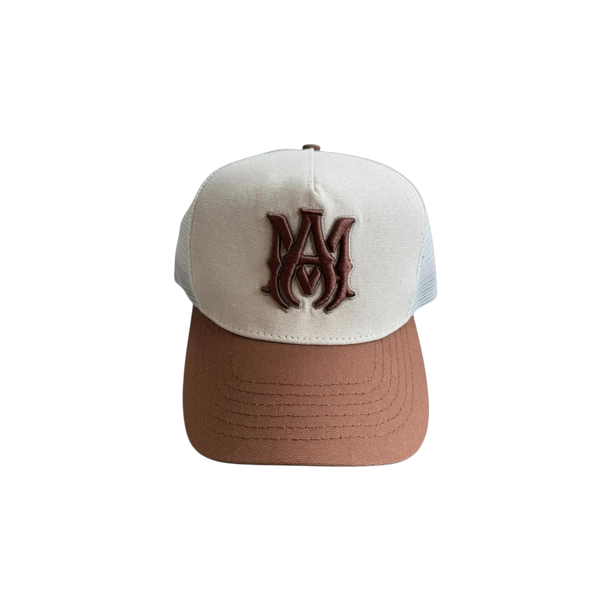 Gorra Amiri White & Brown MA Logo Trucker