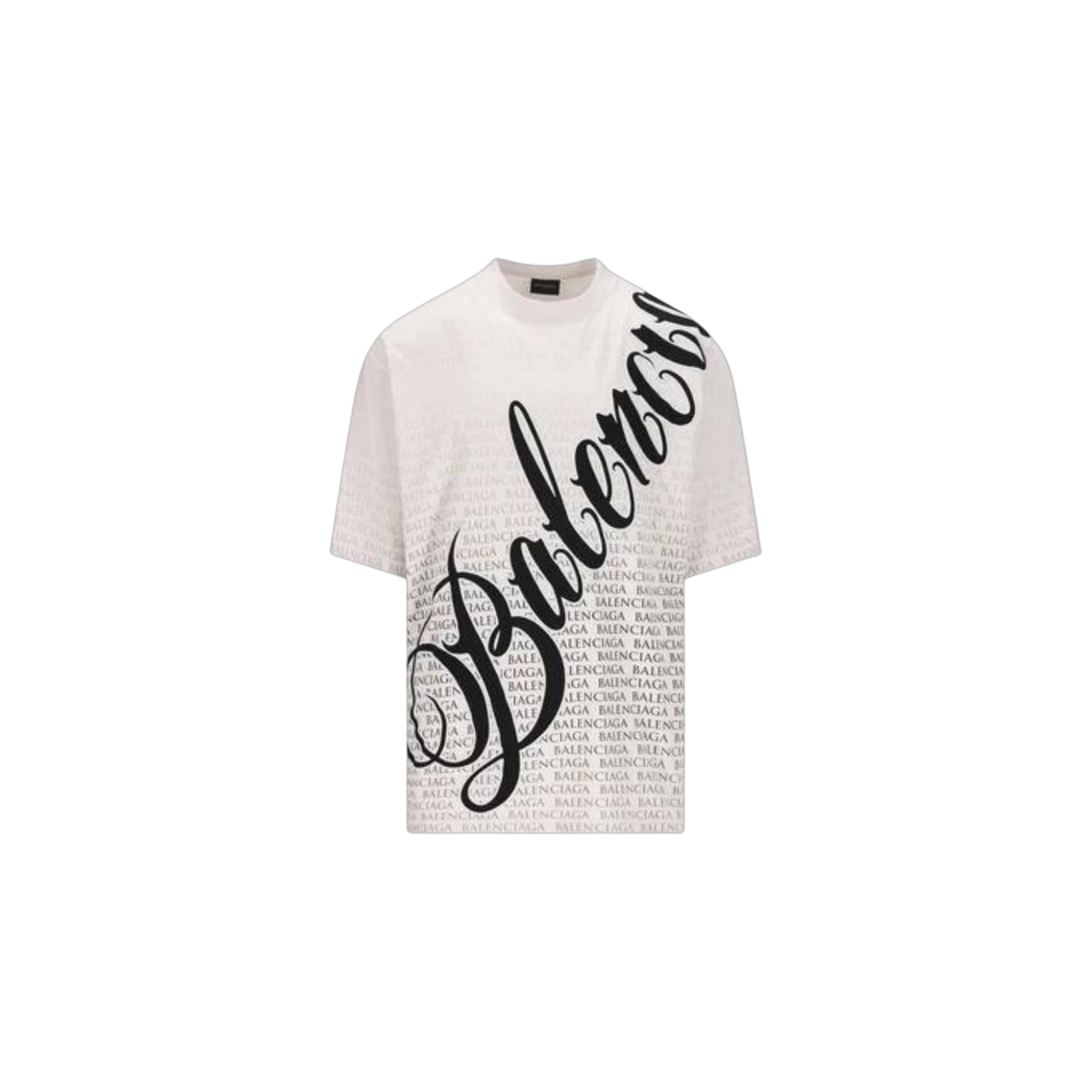 Remera Balenciaga Medium Fit Big B Cursive Logo Graphic