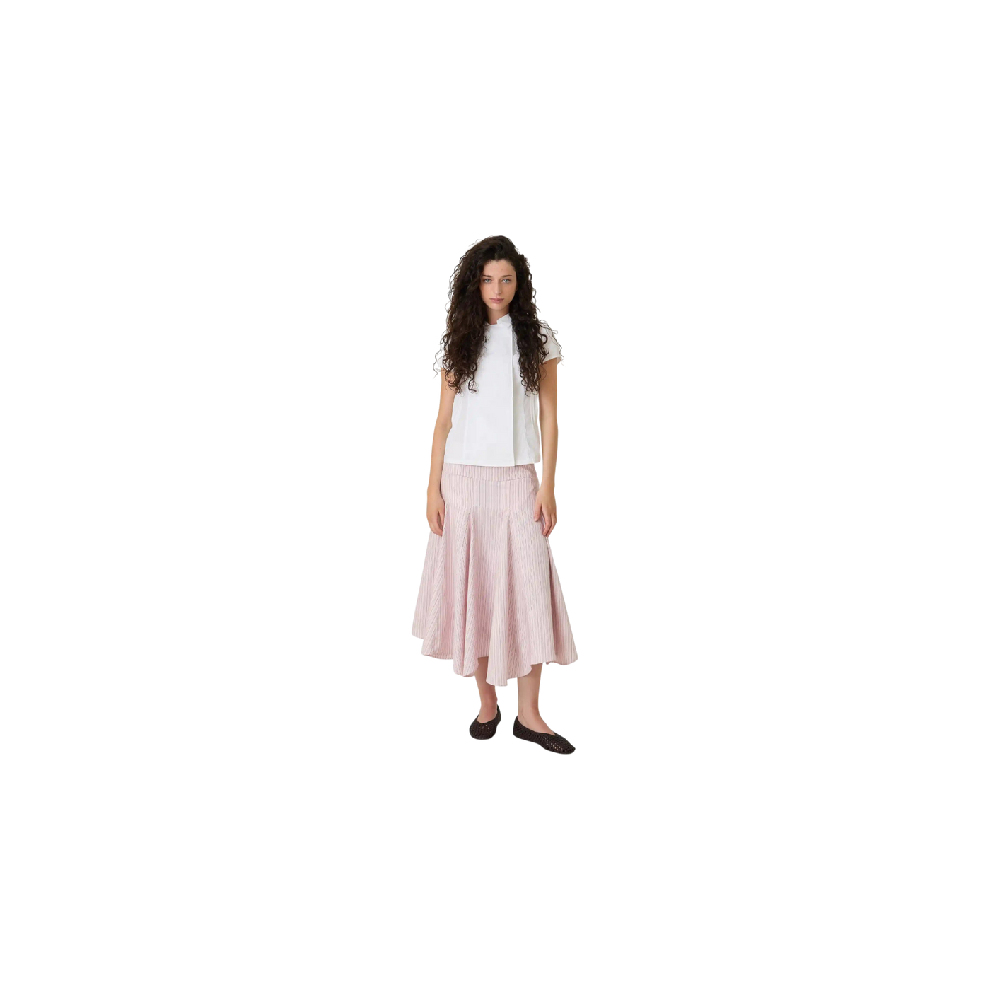 Eme Studios Manz Icy Pink Striped Skirt