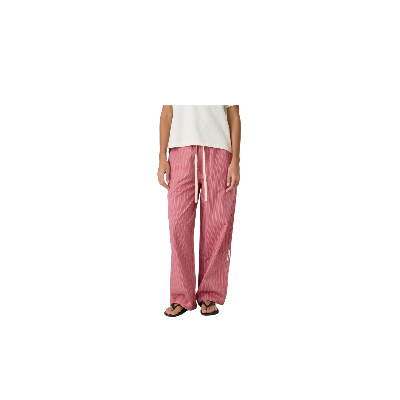 Eme Studios Marbe Salmon Striped Pants