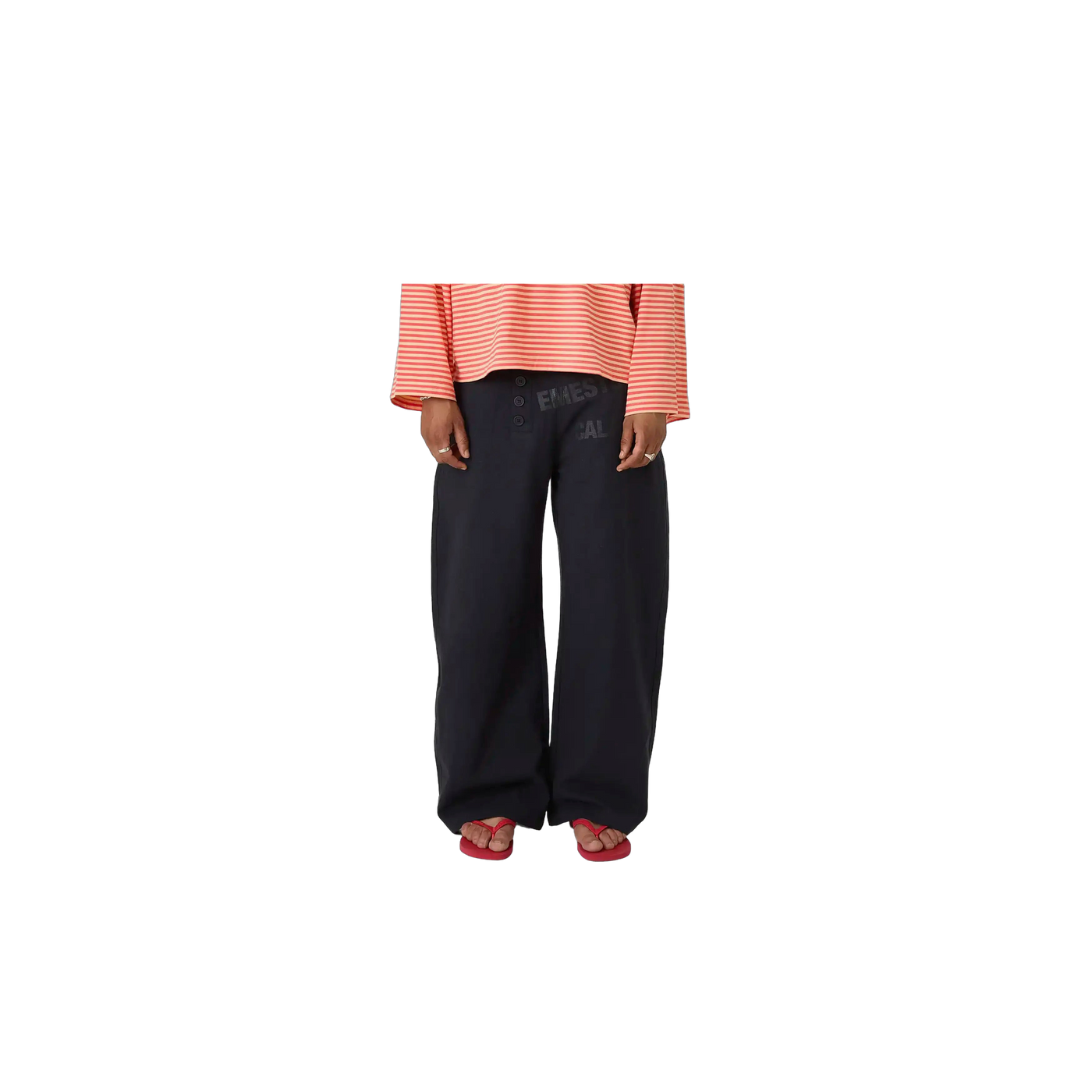 Eme Studios Mat Navy Balloon Linen Pants