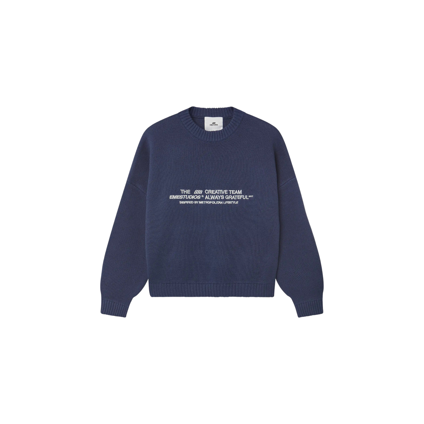 Eme Studios Metro Vintage Indigo Knit Sweater