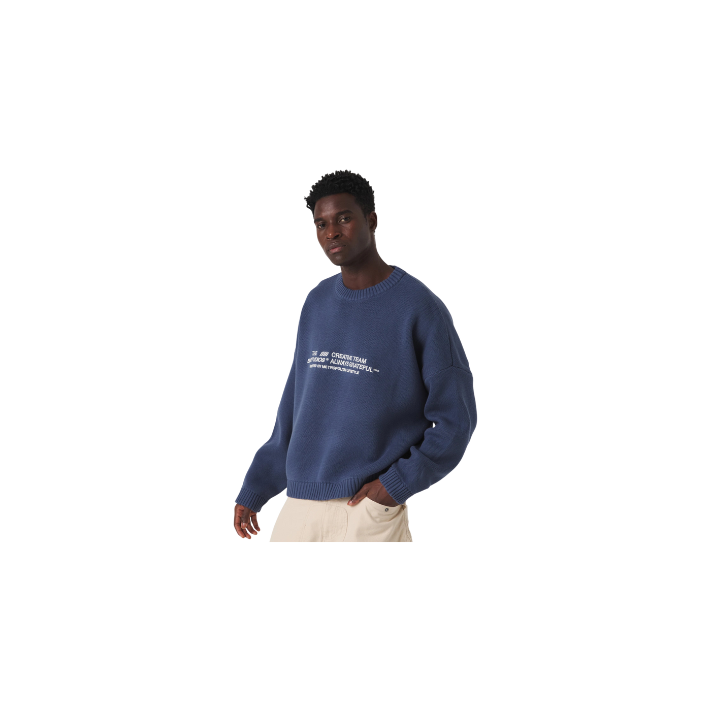 Eme Studios Metro Vintage Indigo Knit Sweater