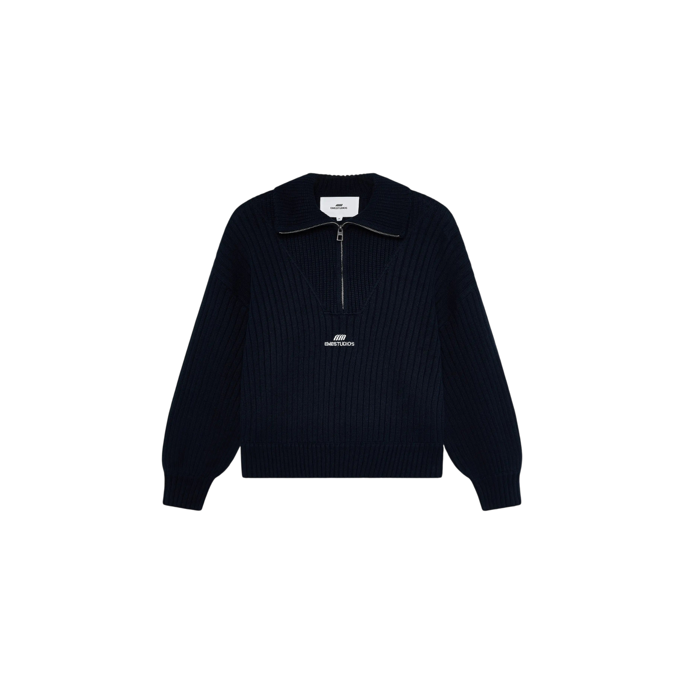 Eme Studios Nobly Knit Navy Half Zip