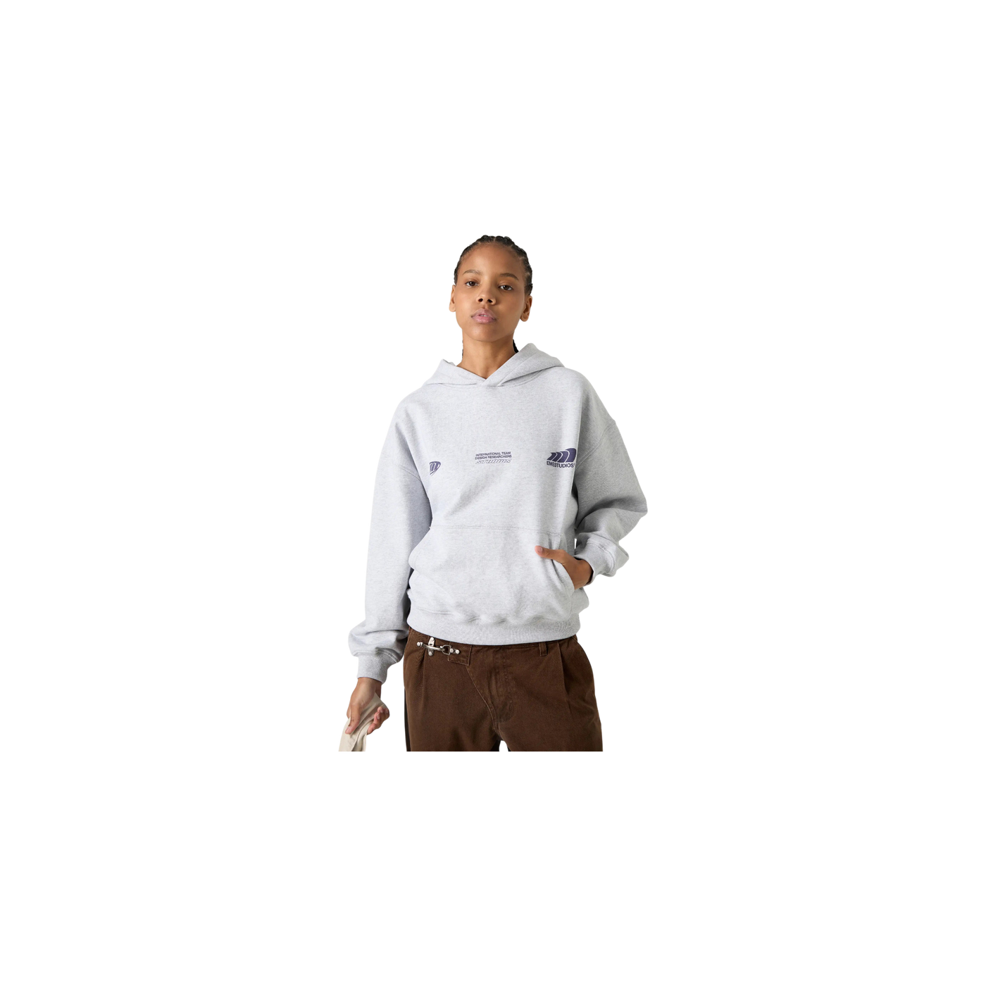 Eme Studios Odd Heather Grey Oversized Hoodie